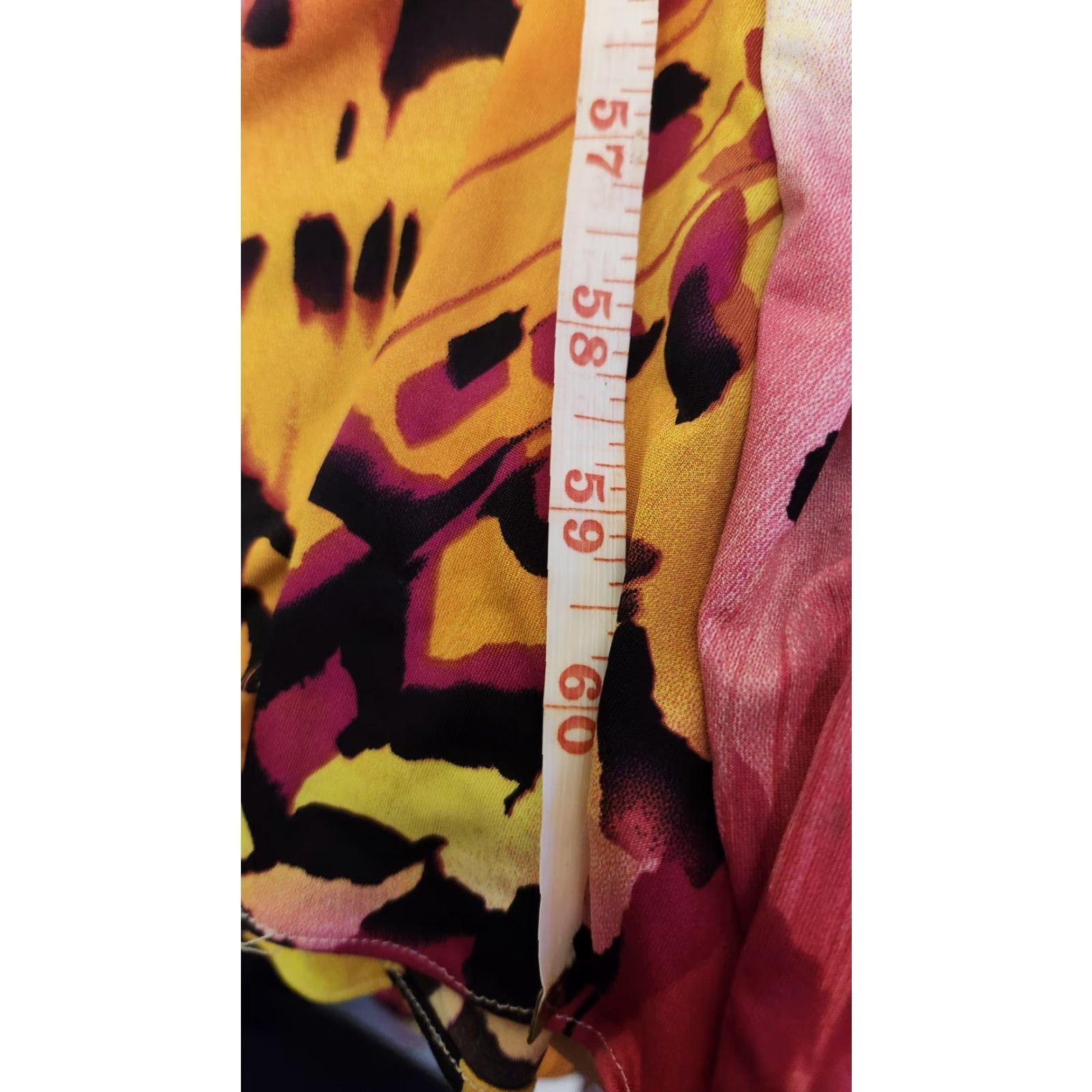 Vintage JS Boutique Dress Womens 10 Beaded Straps Pink Yellow Maxi Evening Formal Gown Size L / US 10 / IT 46 - 2 Thumbnail