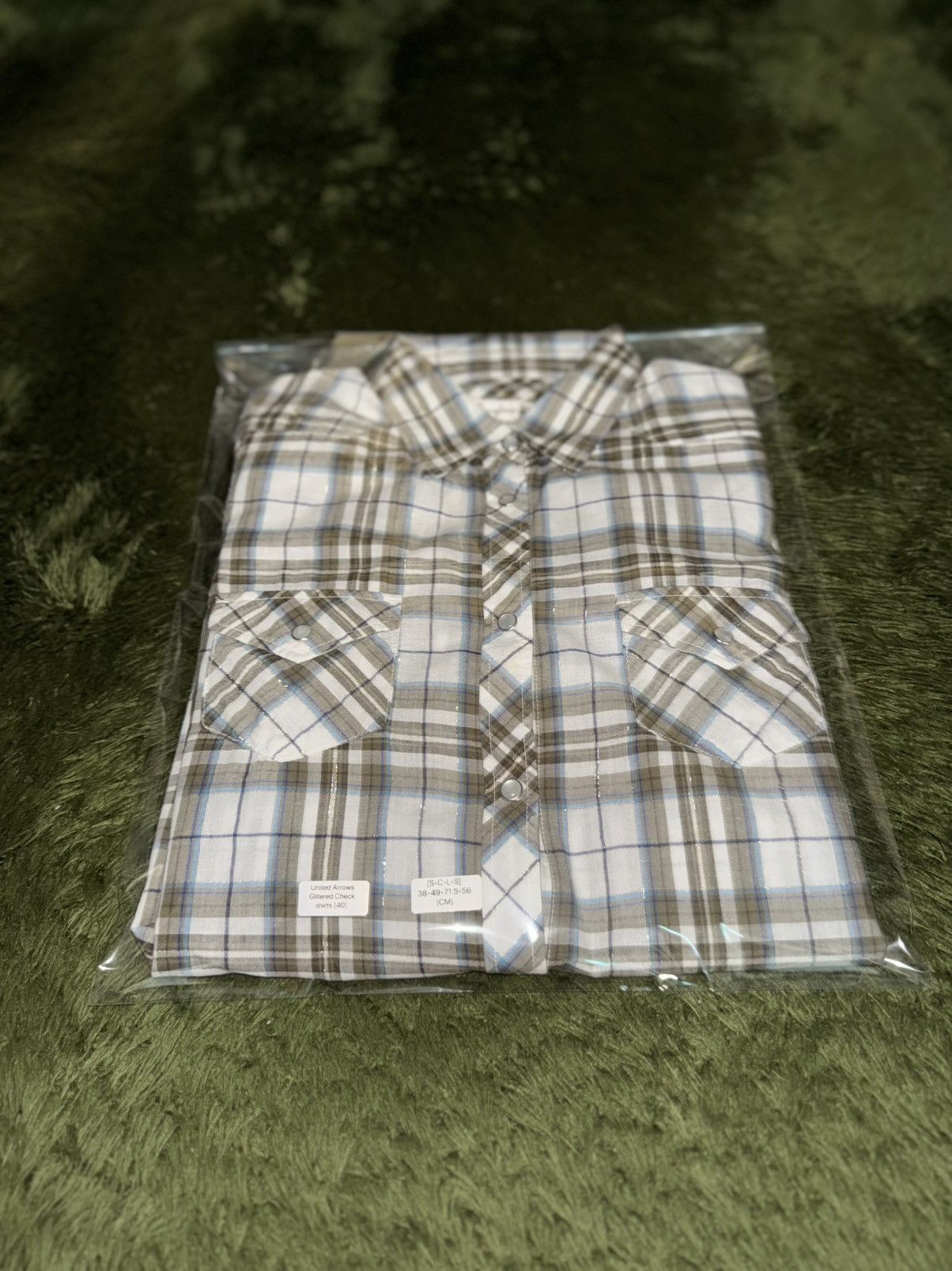 United Arrows [40] United Arrows GLR Glitter Check Western Shirt Size US S / EU 44-46 / 1 - 12 Thumbnail