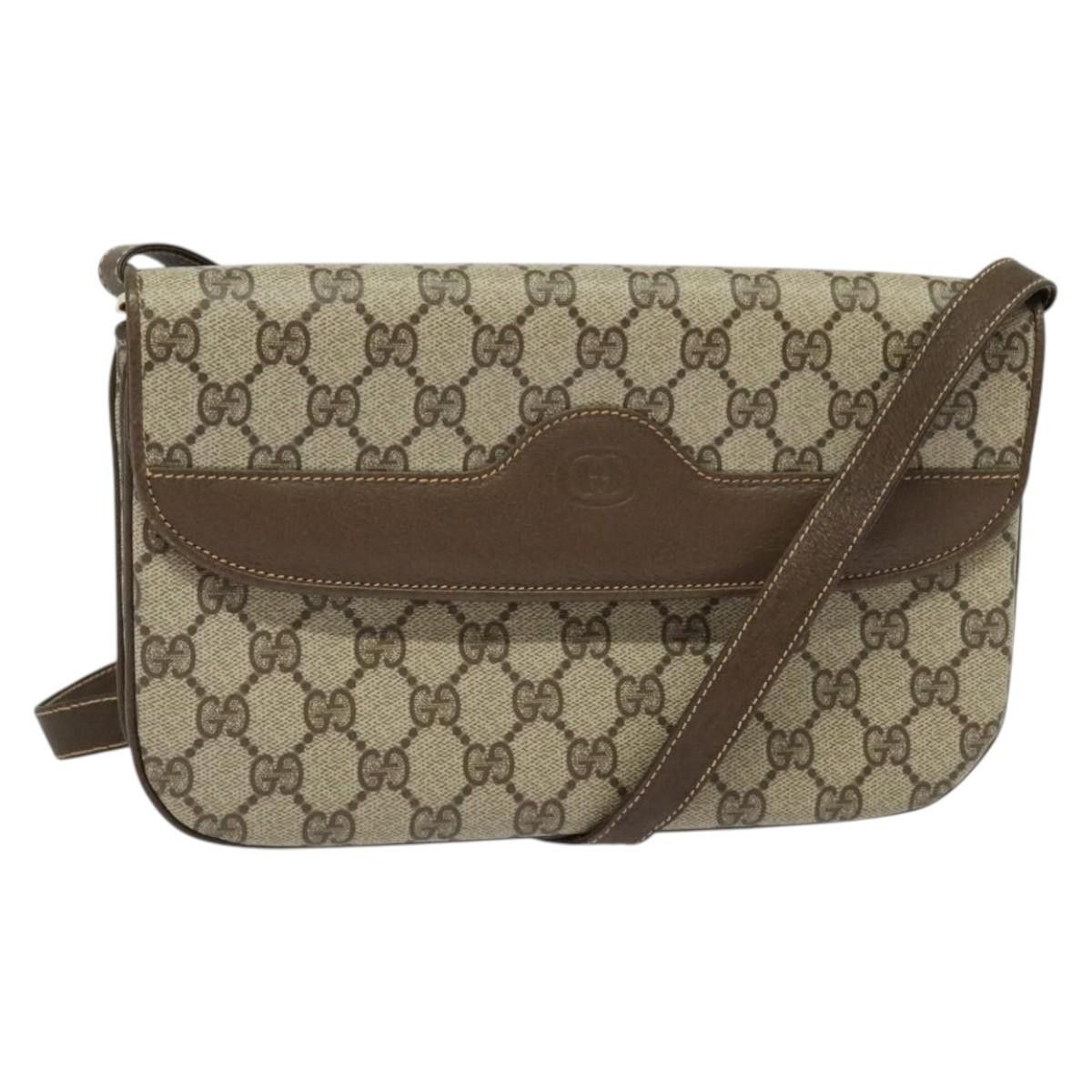 Gucci GUCCI GG Supreme Shoulder Bag Pvc Beige Gold 004 256 004 256 Size ONE SIZE - 1 Thumbnail