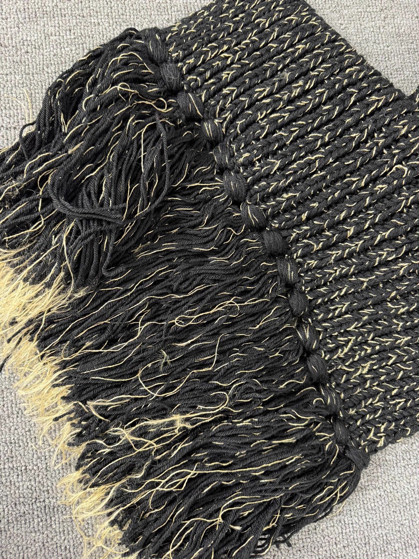 Saint Laurent Paris SLP Black & Gold Wool Blend Oversized Scarf Mint Size ONE SIZE - 2 Thumbnail