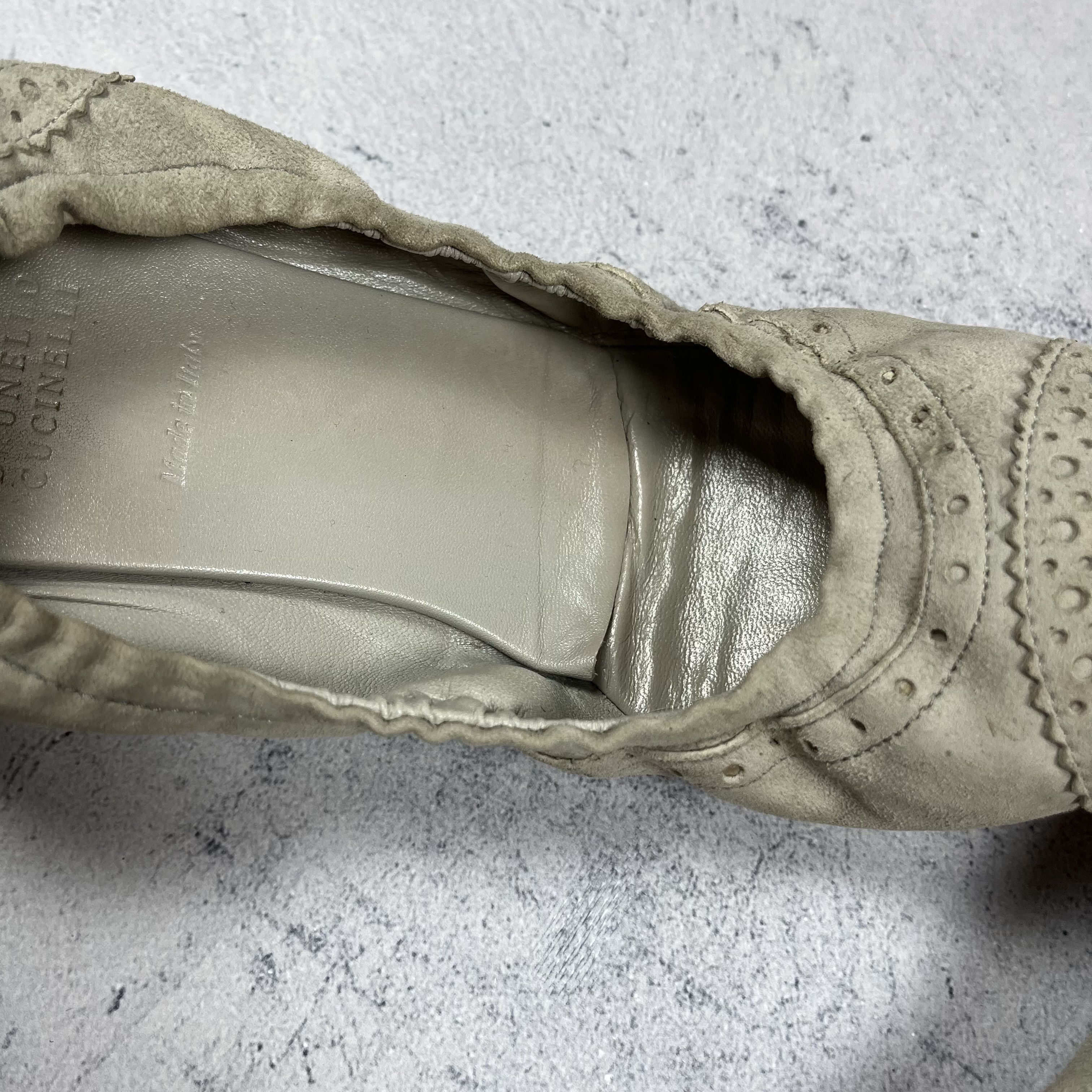 Brunello Cucinelli Ladies Brunello Cucinelli Monili Toe Suede Ballet Flats Size US 6.5 / IT 36.5 - 16 Thumbnail