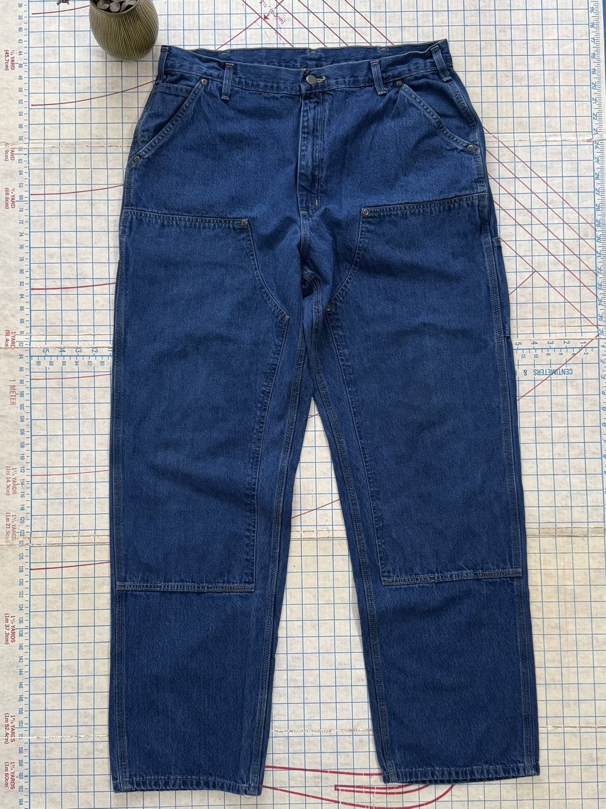 Carhartt Carhartt Double Knee Workwear Denim Work Pants Size 38x31 Size US 38 / EU 54 - 1 Thumbnail