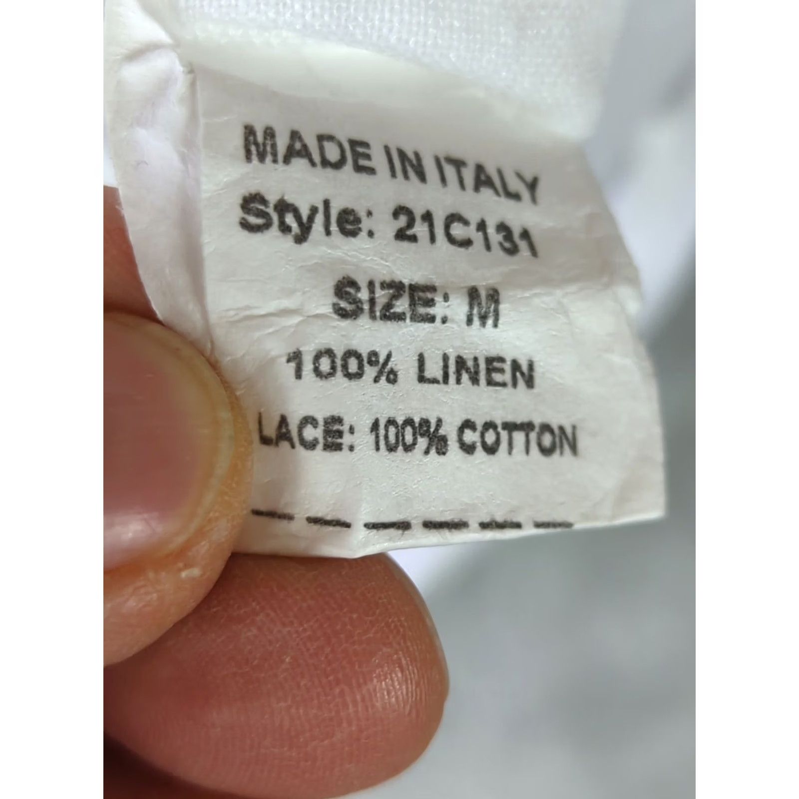 Vintage Francesca Bettini Womens White Linen Blouse Top M Made In Italy Boho Lagenlook Size M / US 6-8 / IT 42-44 - 7 Thumbnail