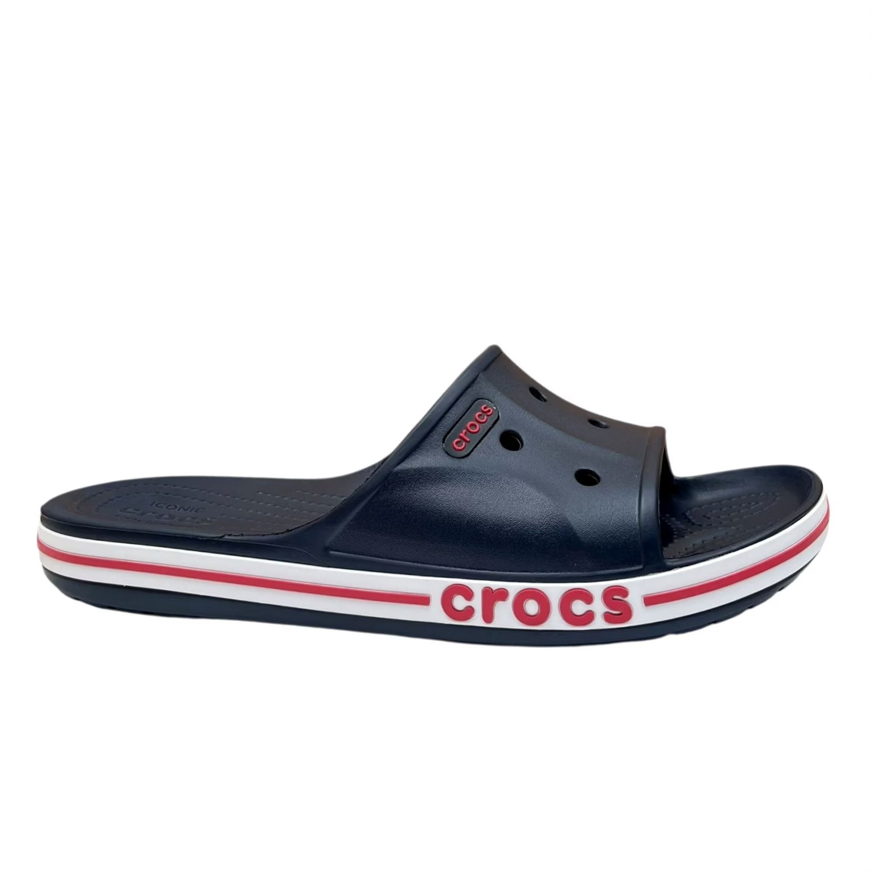 Crocs Bayaband Mens Slide Sandals Size 9 Navy Blue Water 