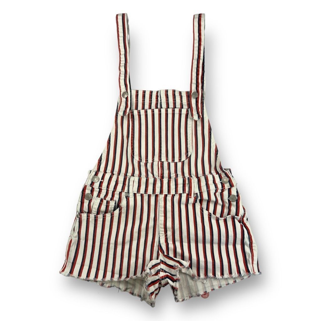 Almost Famous Almost Famous Striped Shortalls Size 7 Size 28" / US 6 / IT 42 - 1 Thumbnail