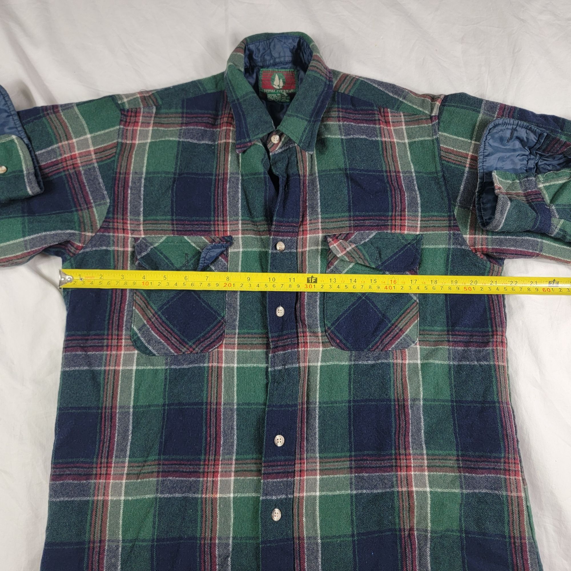 High Sierra High Sierra By Mervyns Mens Medium Blue Green Flannel Shirt Size US M / EU 48-50 / 2 - 7 Thumbnail