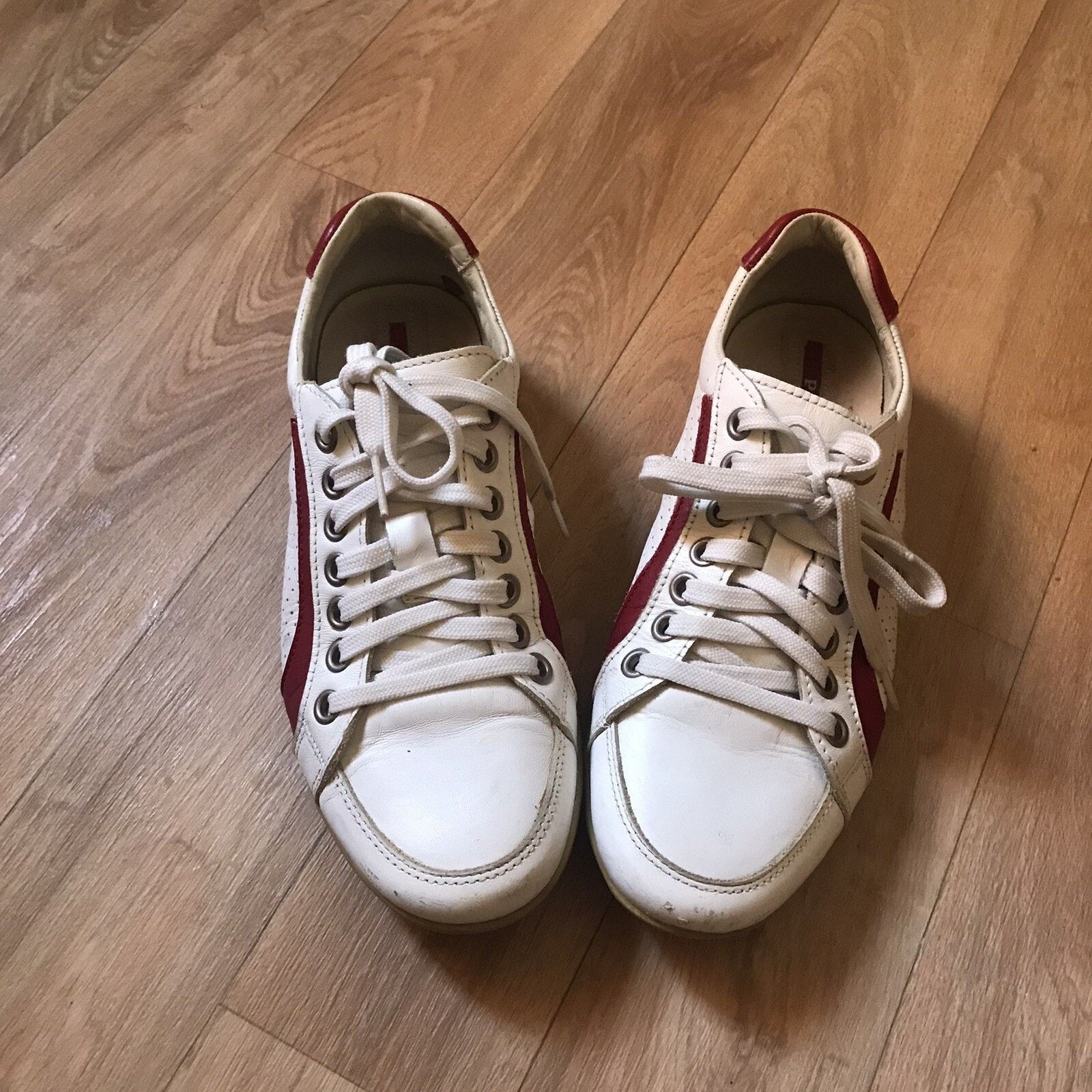 Prada PRADA Shoes Genuine Leather Sneakers LOW TOP Men's WHITE Size US 8.5 / EU 41-42 - 3 Thumbnail