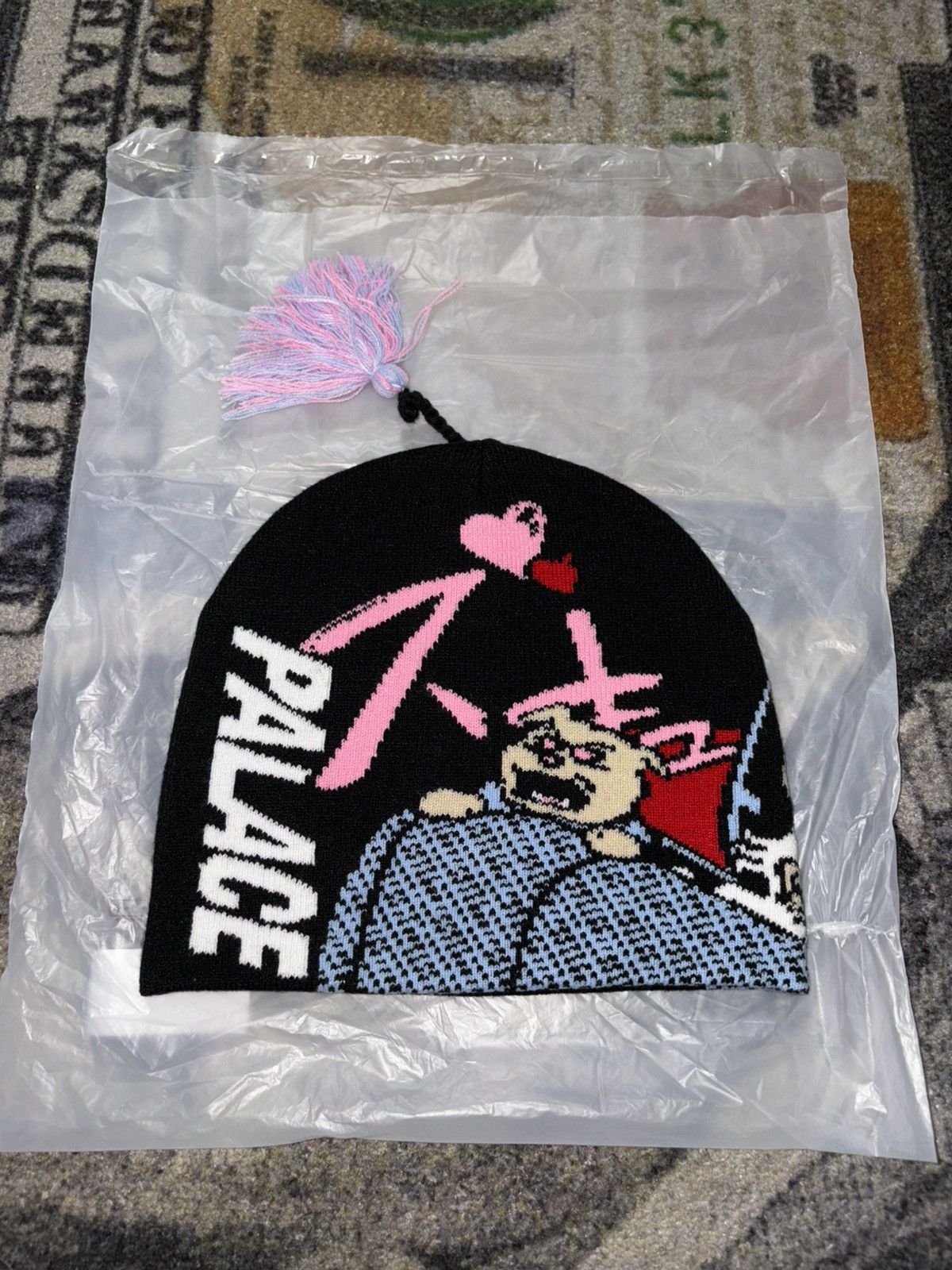 Palace Palace Rear View Nein Cuff Beanie Black | Grailed