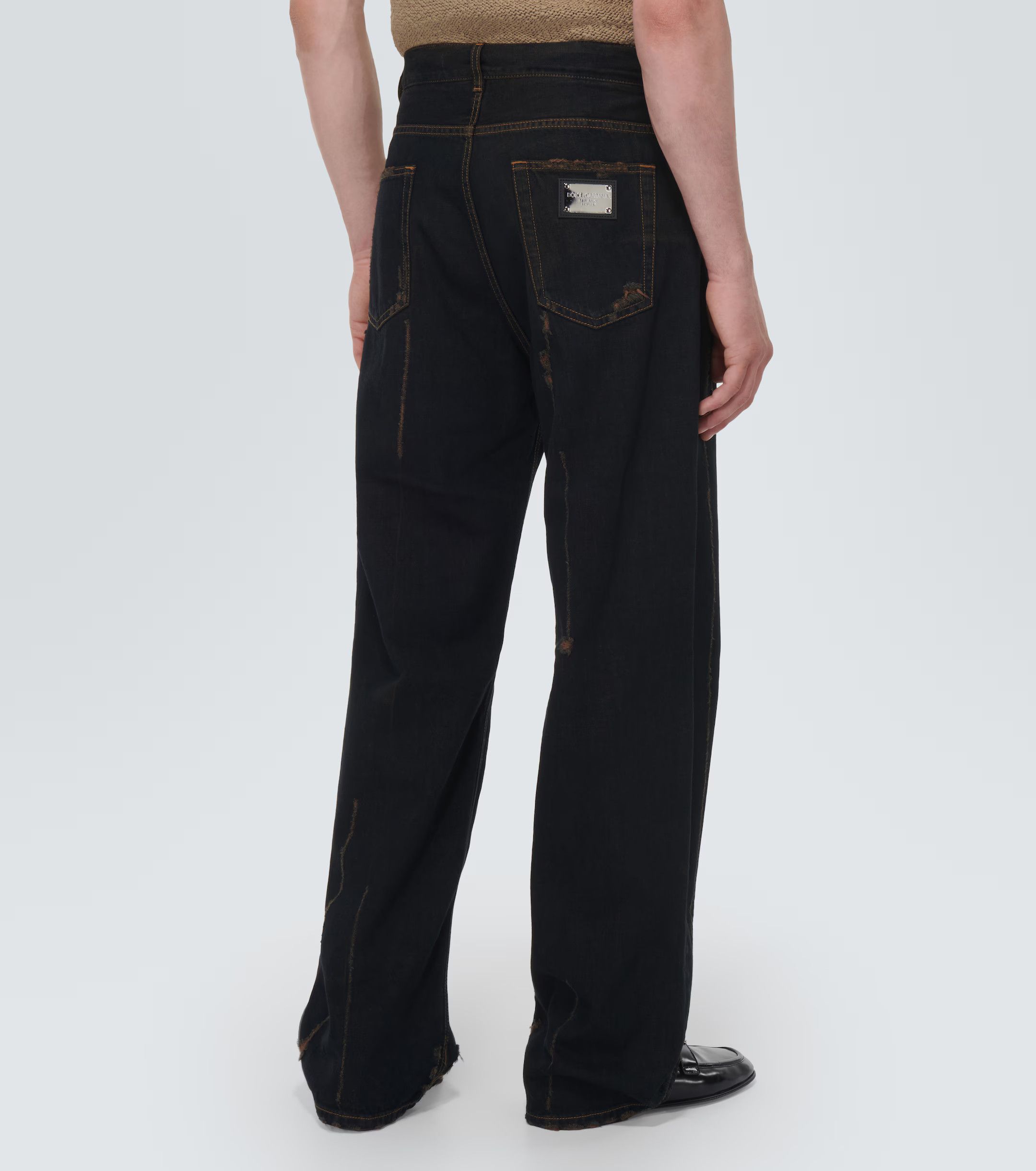 Dolce & Gabbana o1y0125 Logo Jeans in Black Size US 32 / EU 48 - 3 Thumbnail