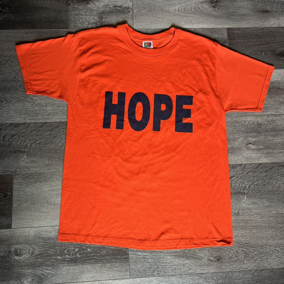 Vintage Vintage 1990s HOPE Big Spellout Logo T Shirt Religion Jesus Size US L / EU 52-54 / 3 - 1 Thumbnail