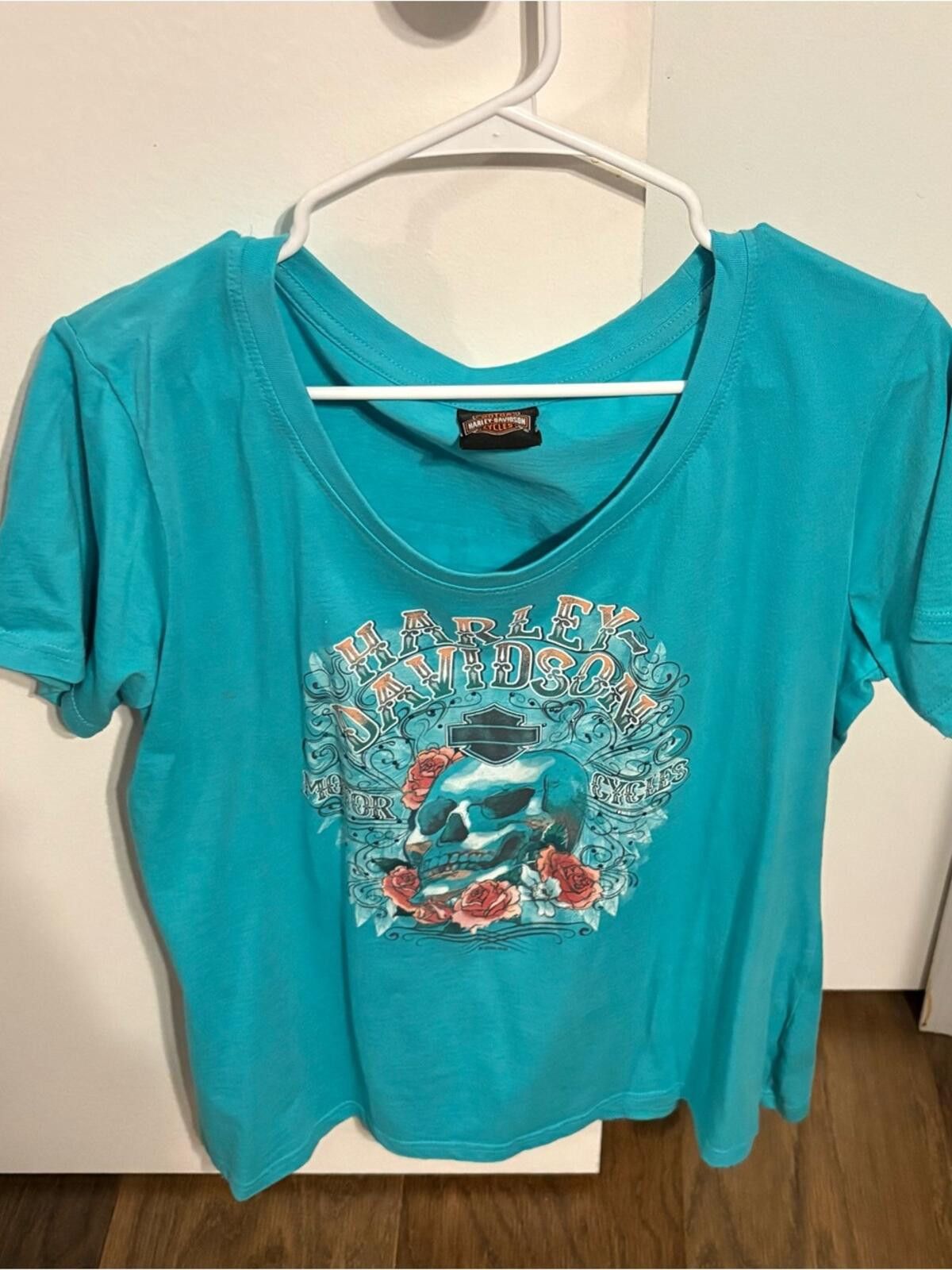 Harley Davidson Harley-Davidson Florence SC Skull & Rose Graphic Tee Size L / US 10 / IT 46 - 1 Thumbnail