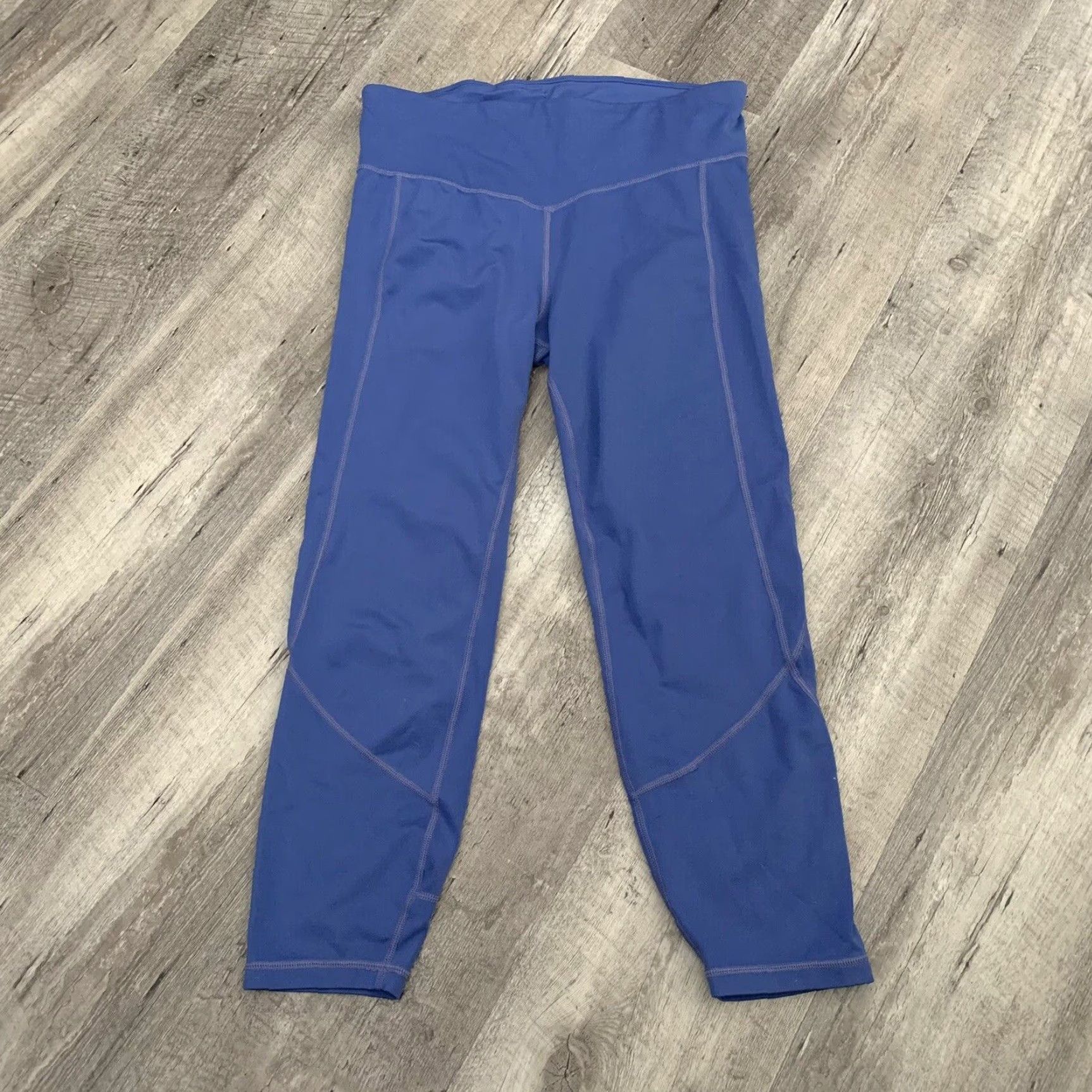 Gap GapFit Leggings Womens M Blue Solid Stretch Lightweight Cross Training Skinny Inseam 22in Pul On Size 32" / US 10 / IT 46 - 3 Thumbnail