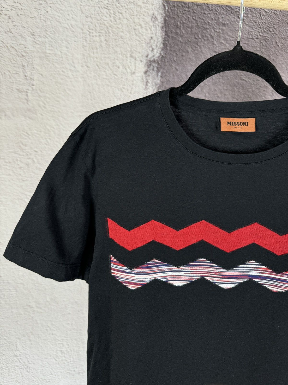 Missoni Missoni zigzag striped black tee shirt Size US M / EU 48-50 / 2 - 3 Thumbnail