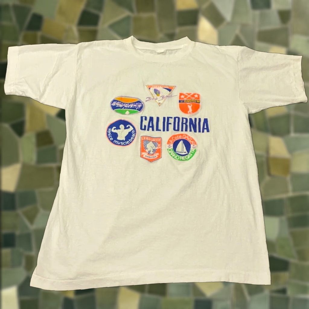 Vintage Vtg California Shirt Mens XL White Single Stitch Venice Muscle Beach Shirt Mens XL White California 90s Beach USA Mens Size US XL / EU 56 / 4 - 1 Thumbnail