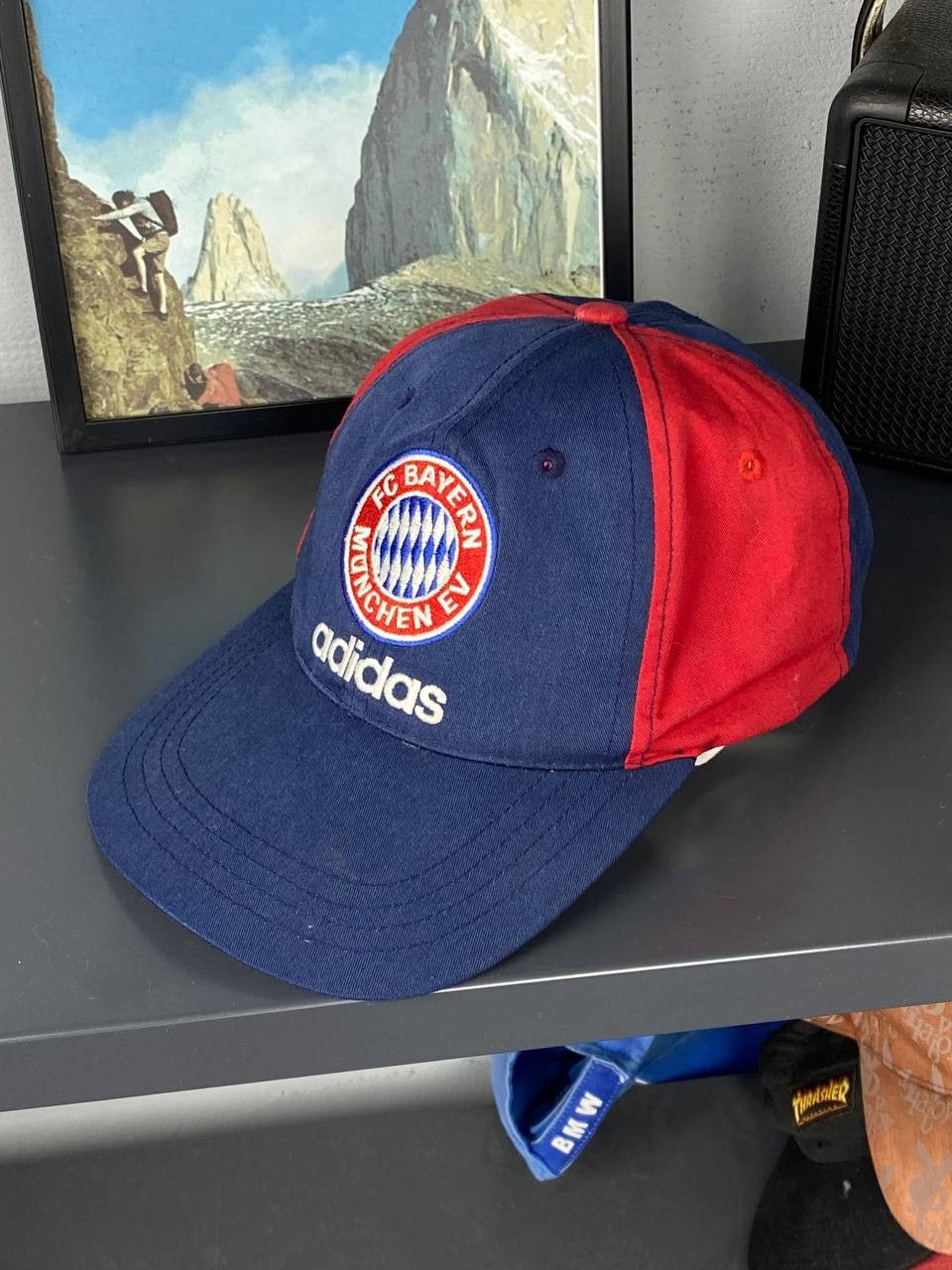 Adidas × Vintage 90s Vintage Adidas Bayern Munich Soccer Football Cap Hat Size ONE SIZE - 1 Thumbnail