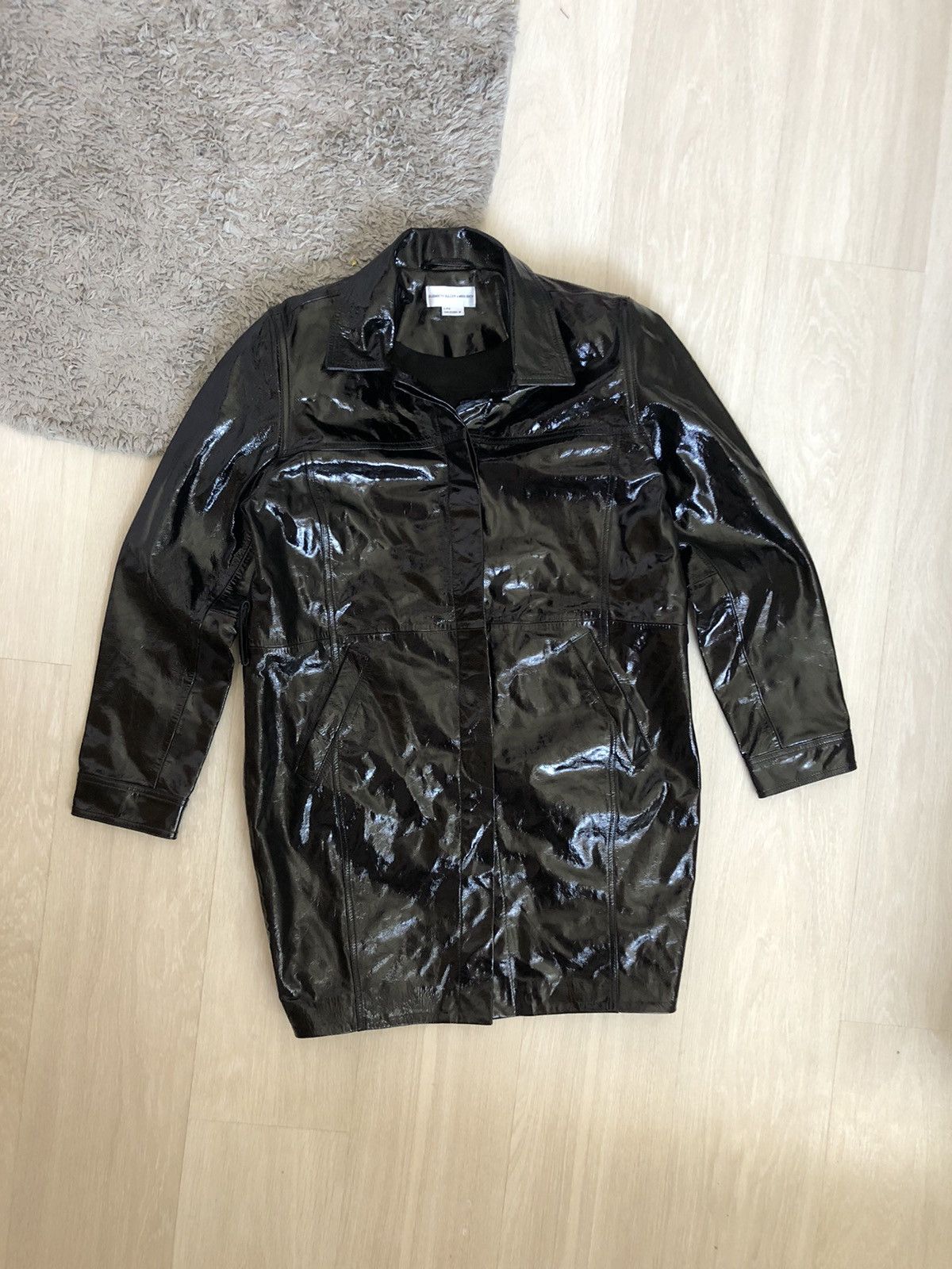 Designer × Miss Sixty Elizabeth Sulcer x Miss Sixty Leather Coat Trench Size S / US 4 / IT 40 - 2 Thumbnail