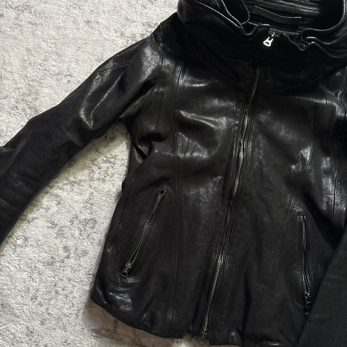 GOA GOA Bono Leather Jacket Black | Size Free Size US XS / EU 42 / 0 - 2 Thumbnail