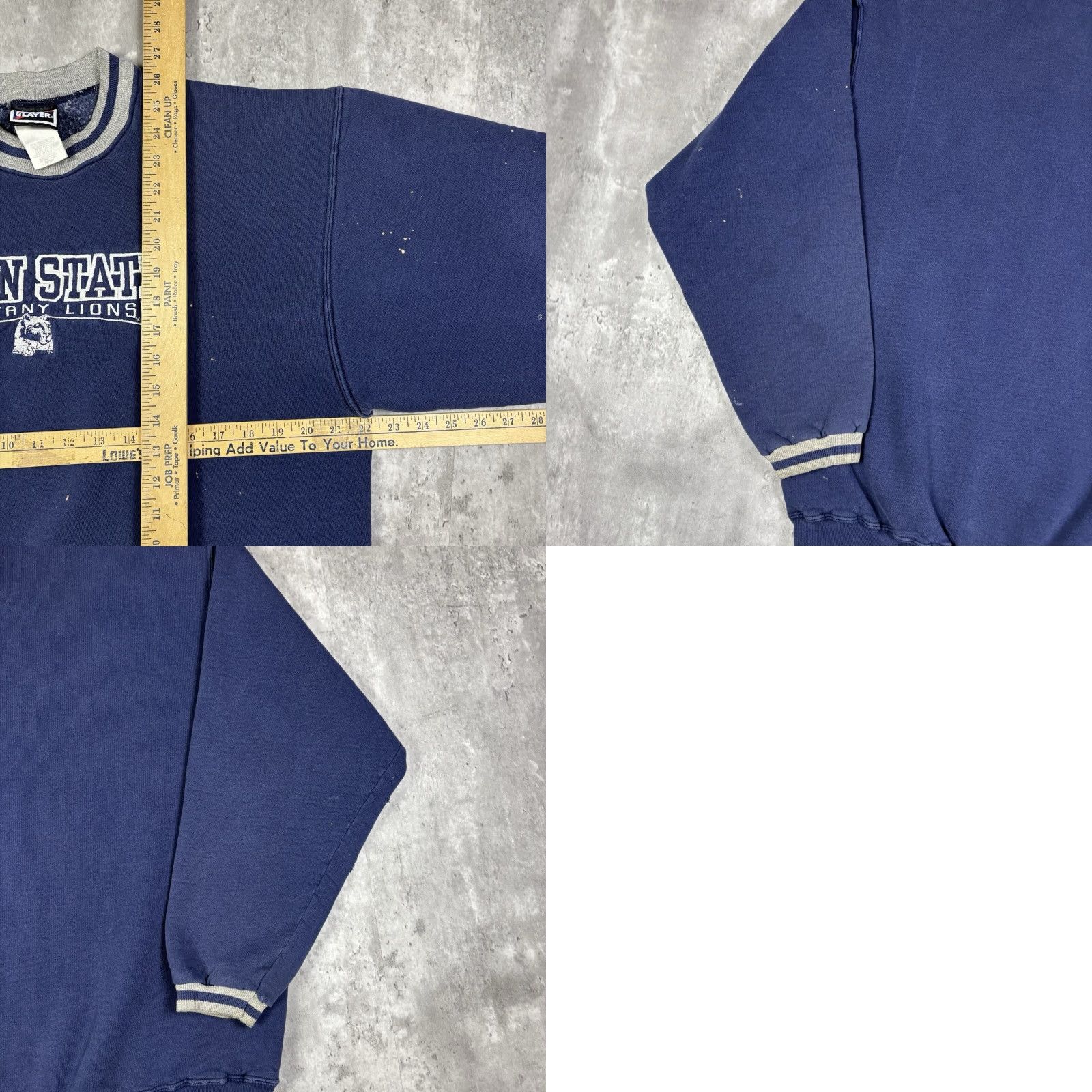 Pro Player VINTAGE Pro-player Sweatshirt XL Men Blue 90s Penn State University Embroidered Graphic Print Pullover Heavyweight Football Size US XL / EU 56 / 4 - 9 Thumbnail
