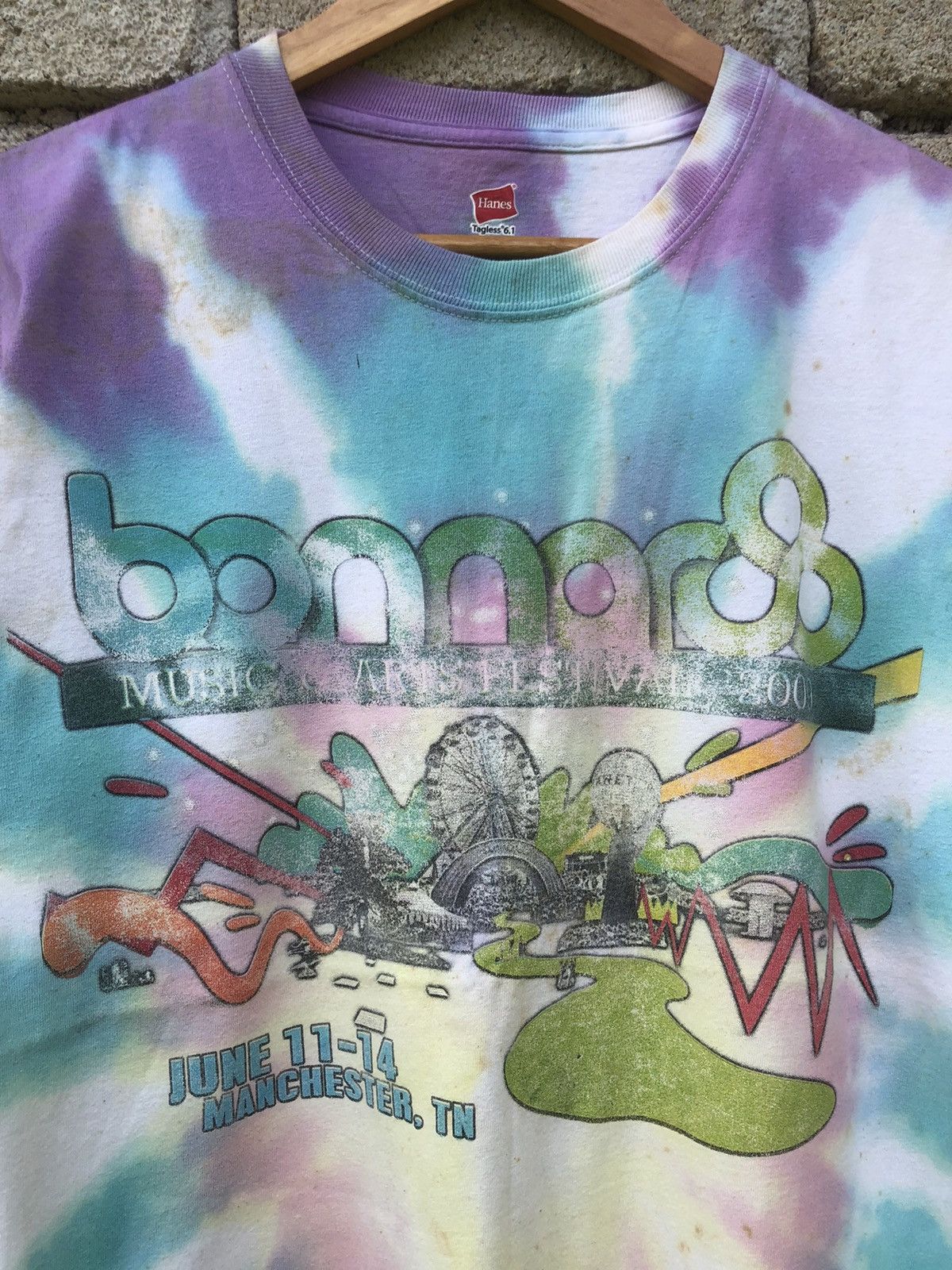 Band Tees Vintage Y2K Music Festival Bonnaroo Nine Inch Nails Tye Dye Size US M / EU 48-50 / 2 - 4 Thumbnail