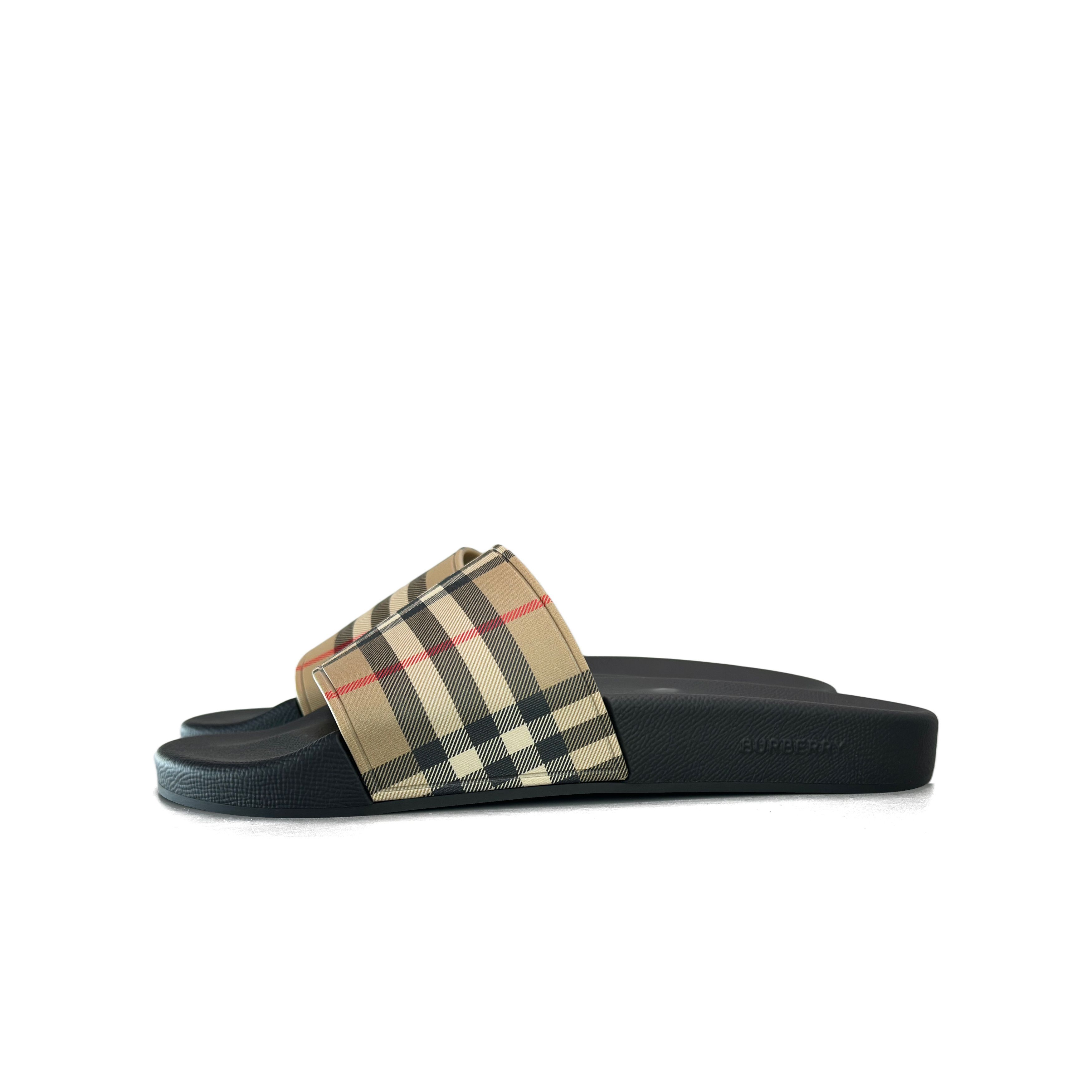 Burberry Burberry Check Slides Size US 6 Size US 6 / EU 39 - 1 Thumbnail