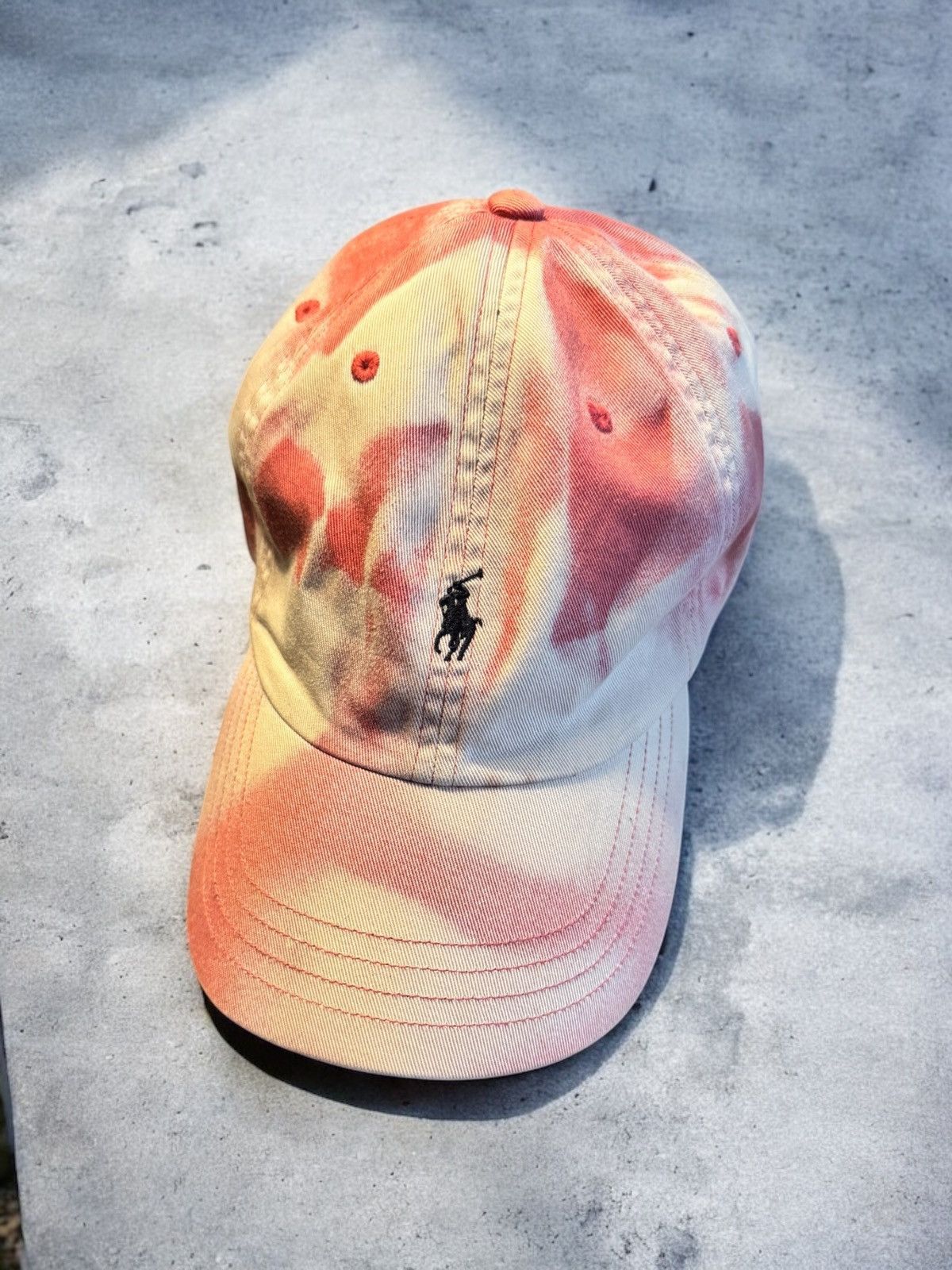 Polo Ralph Lauren × Vintage 90s Polo Ralph Lauren Sunpadding Sun bleached Ball Cap Size ONE SIZE - 1 Thumbnail