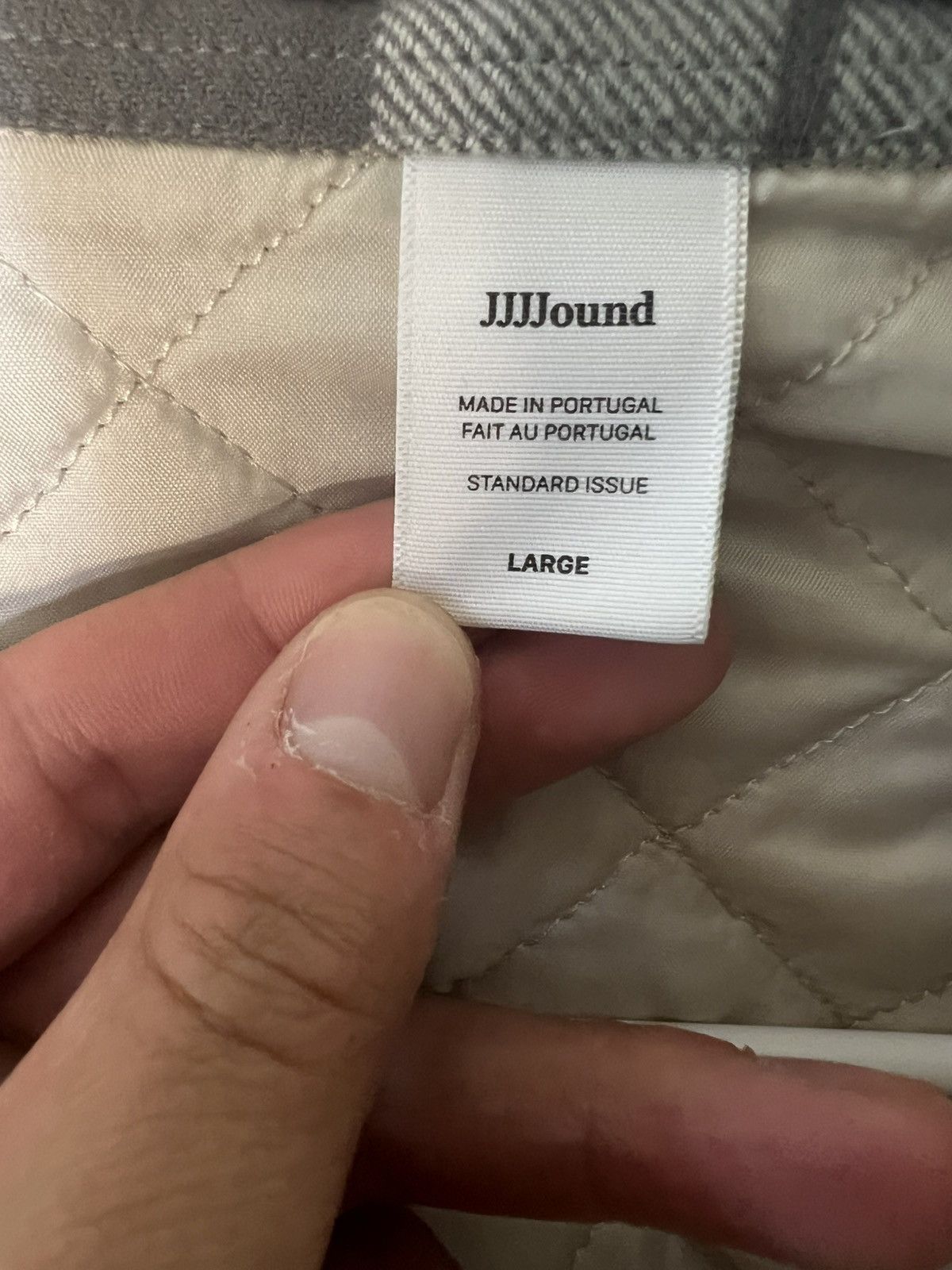 JJJJound Jjjjound Quilted Plaid Jacket Gray and White Size US L / EU 52-54 / 3 - 9 Thumbnail