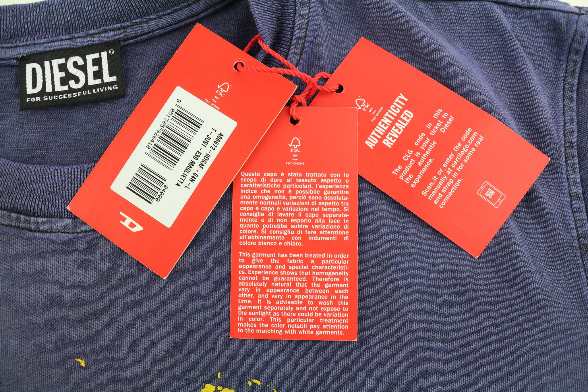 T-JUST-E30 L Crew Collar Logo Tricot T-Shirt 40300