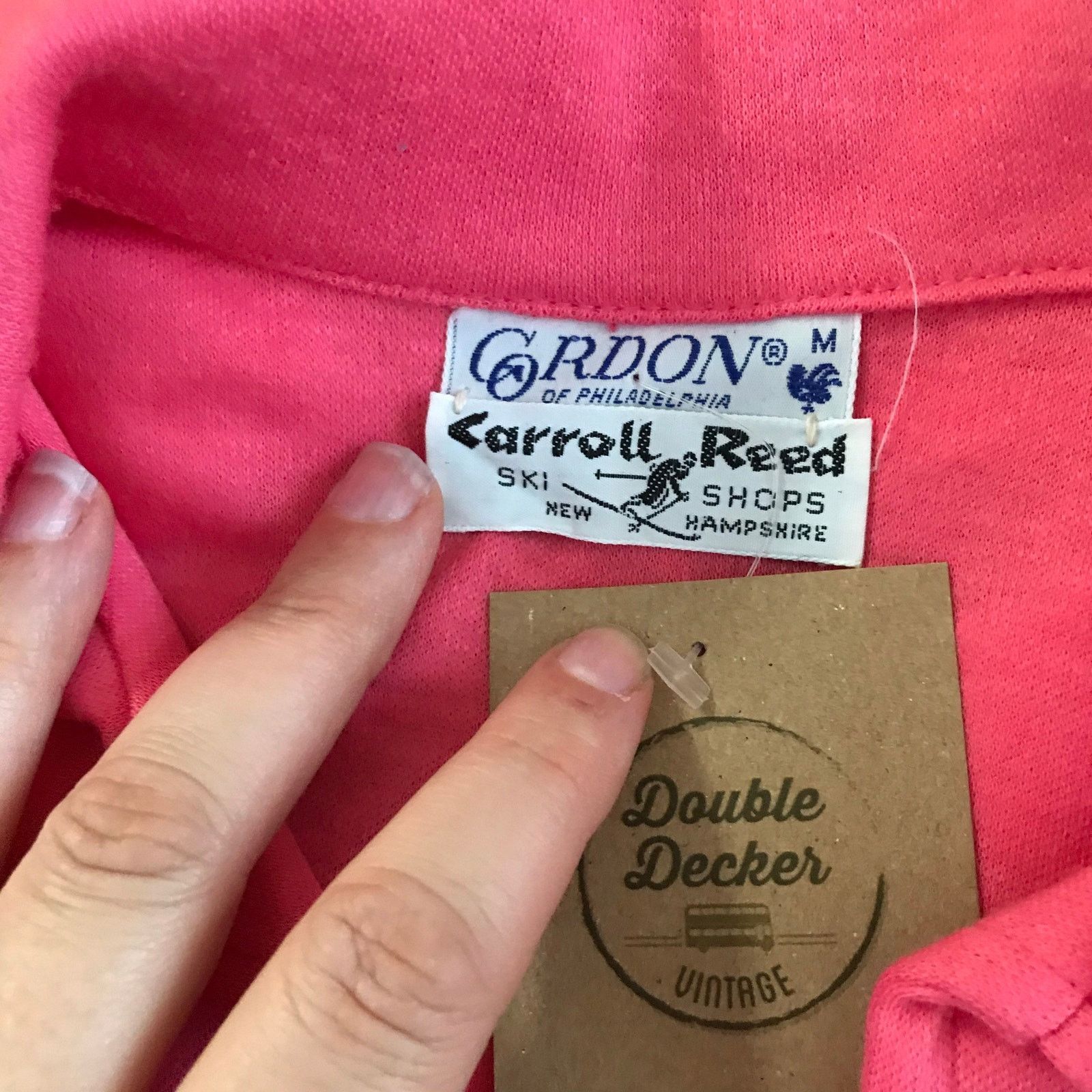 Vintage Vintage 70s Medium Short Sleeve Hot Pink Polo Size M / US 6-8 / IT 42-44 - 6 Thumbnail