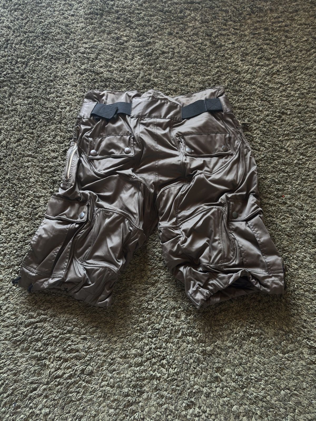 Dolce & Gabbana SS08 DOLCE & GABBANA WIRE WRINKLE SHORTS BONDAGE CARGO PANTS Size US 32 / EU 48 - 6 Thumbnail