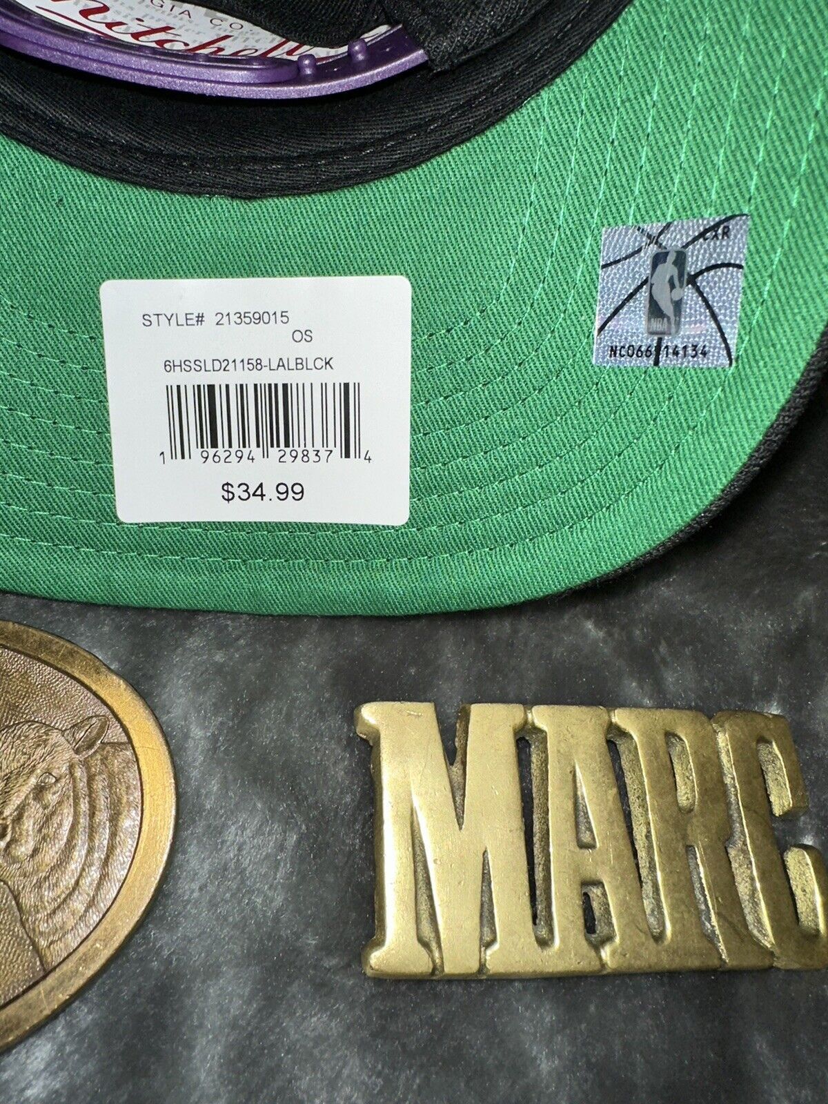 Mitchell & Ness NWT Mitchell & Ness Hat NBA Draft LA Lakers Snapback Size ONE SIZE - 4 Thumbnail