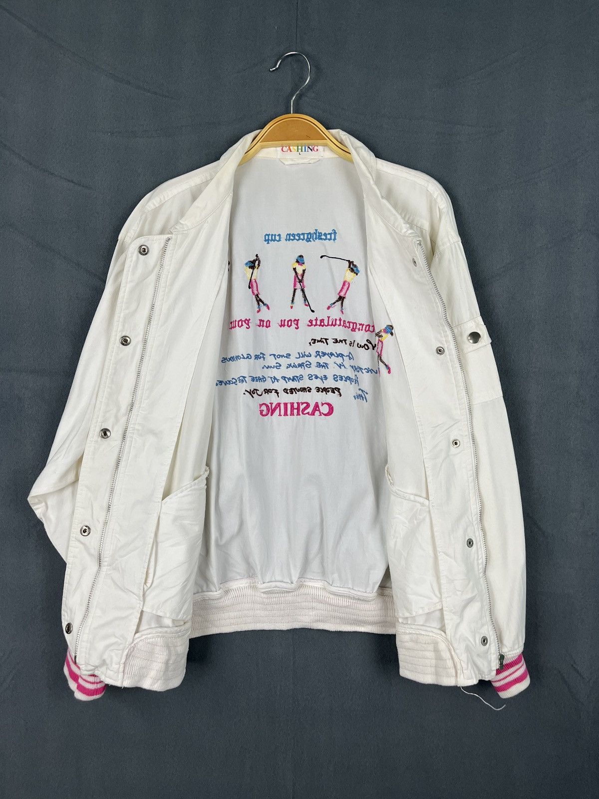 Vintage Cashing Golf Wear Jacket Michel Scovill Size L / US 10 / IT 46 - 9 Thumbnail
