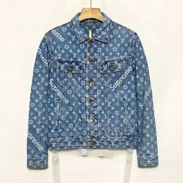 Louis Vuitton Louis Vuitton x Supreme Logo Denim Jacket. Size US S / EU 44-46 / 1 - 1 Thumbnail