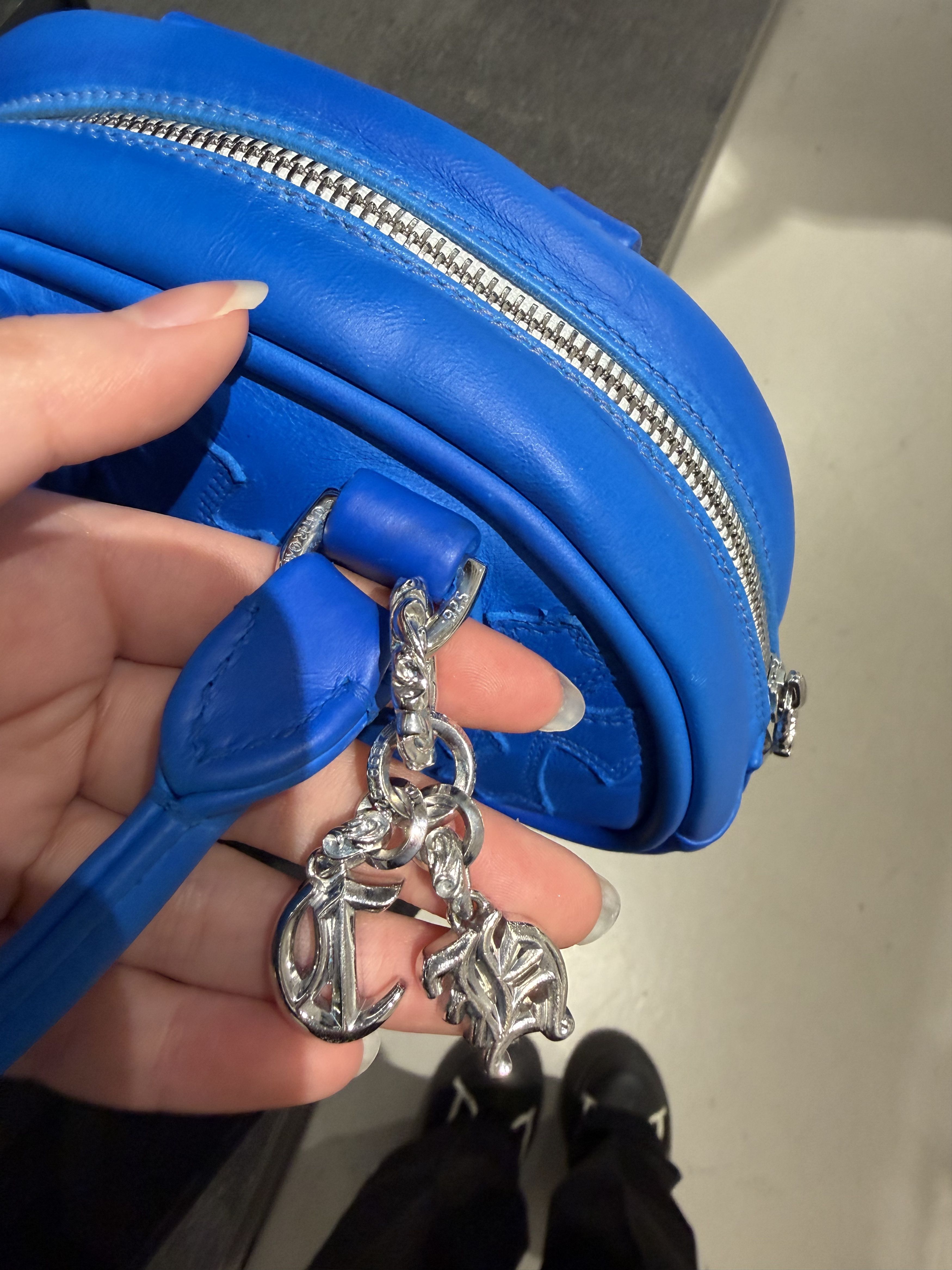 Chrome Hearts Chrome Hearts Electric Blue Leather Cross Patch Mini Gym Bag Size ONE SIZE - 11 Thumbnail