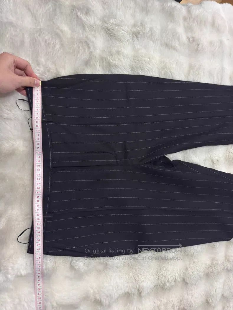 Saint Laurent Paris Saint Laurent Paris Striped Wool Trousers Size US 30 / EU 46 - 7 Thumbnail