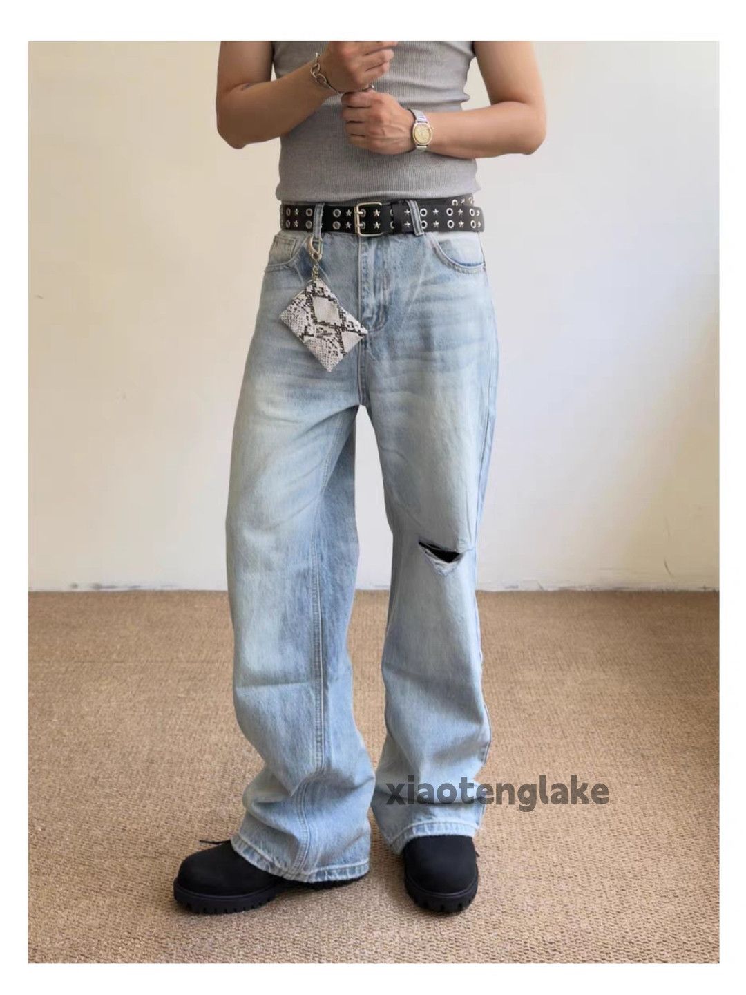 Jean Xz Balenciaga rickowens style flared ripped faded jeans Size US 28 / EU 44 - 5 Thumbnail