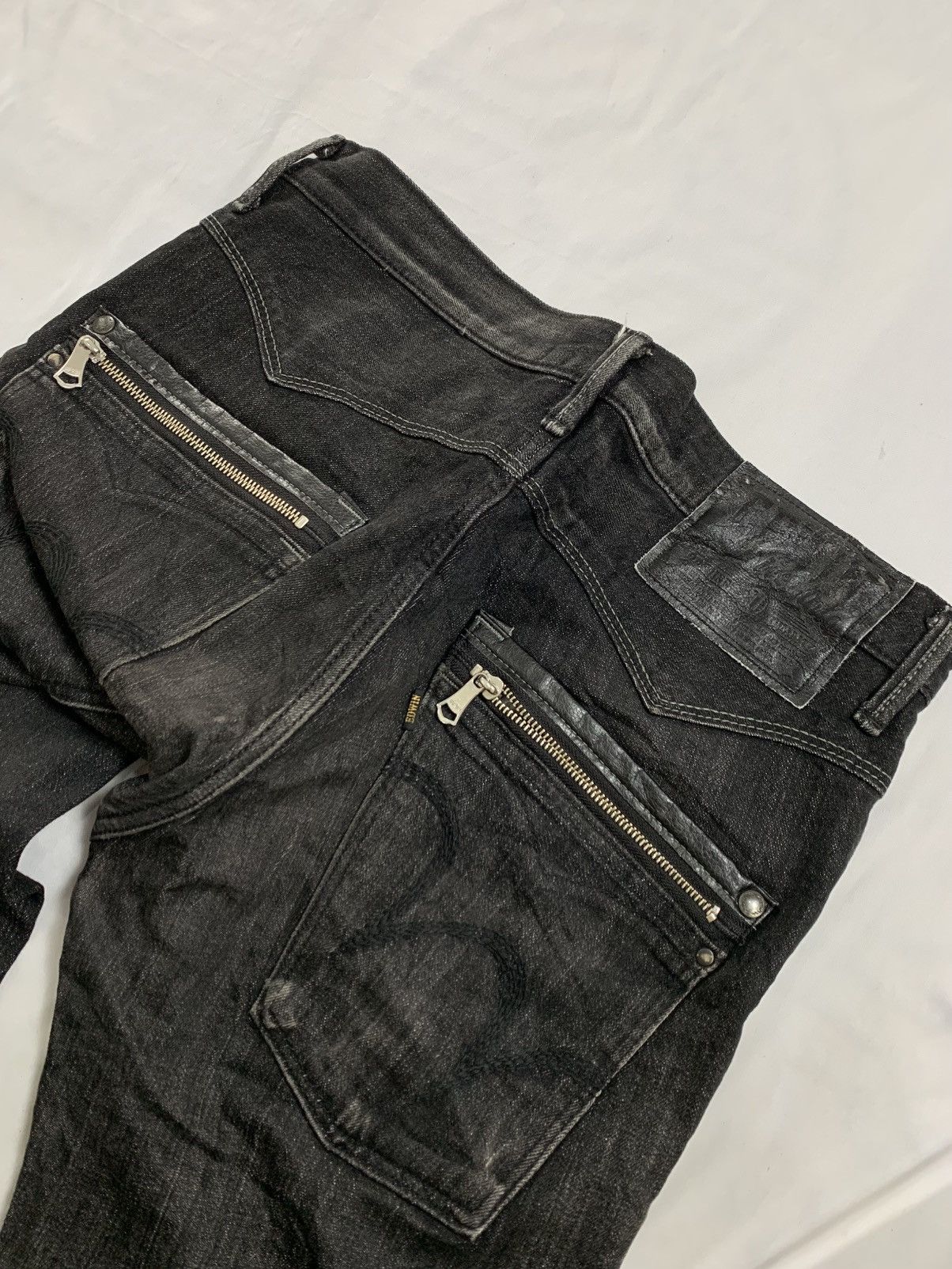 Edwin Vintage edwin stone black mid flare jeans strapes pocket Size US 32 / EU 48 - 6 Thumbnail