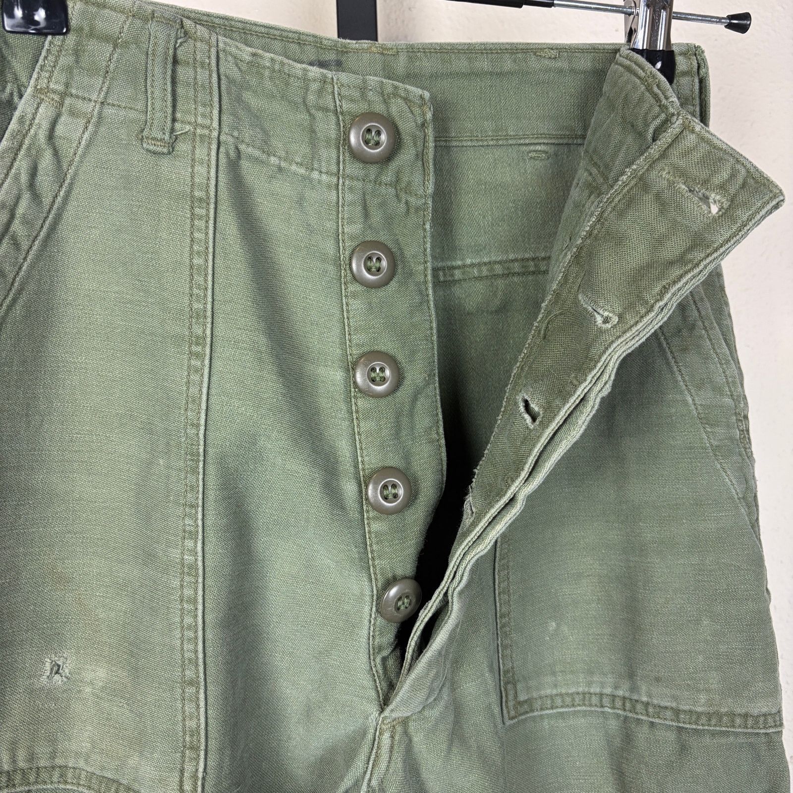 Other VTG Military Fatigue OG107 Button Fly Army Sateen Sz24 Pants Size US 26 / EU 42 - 3 Thumbnail