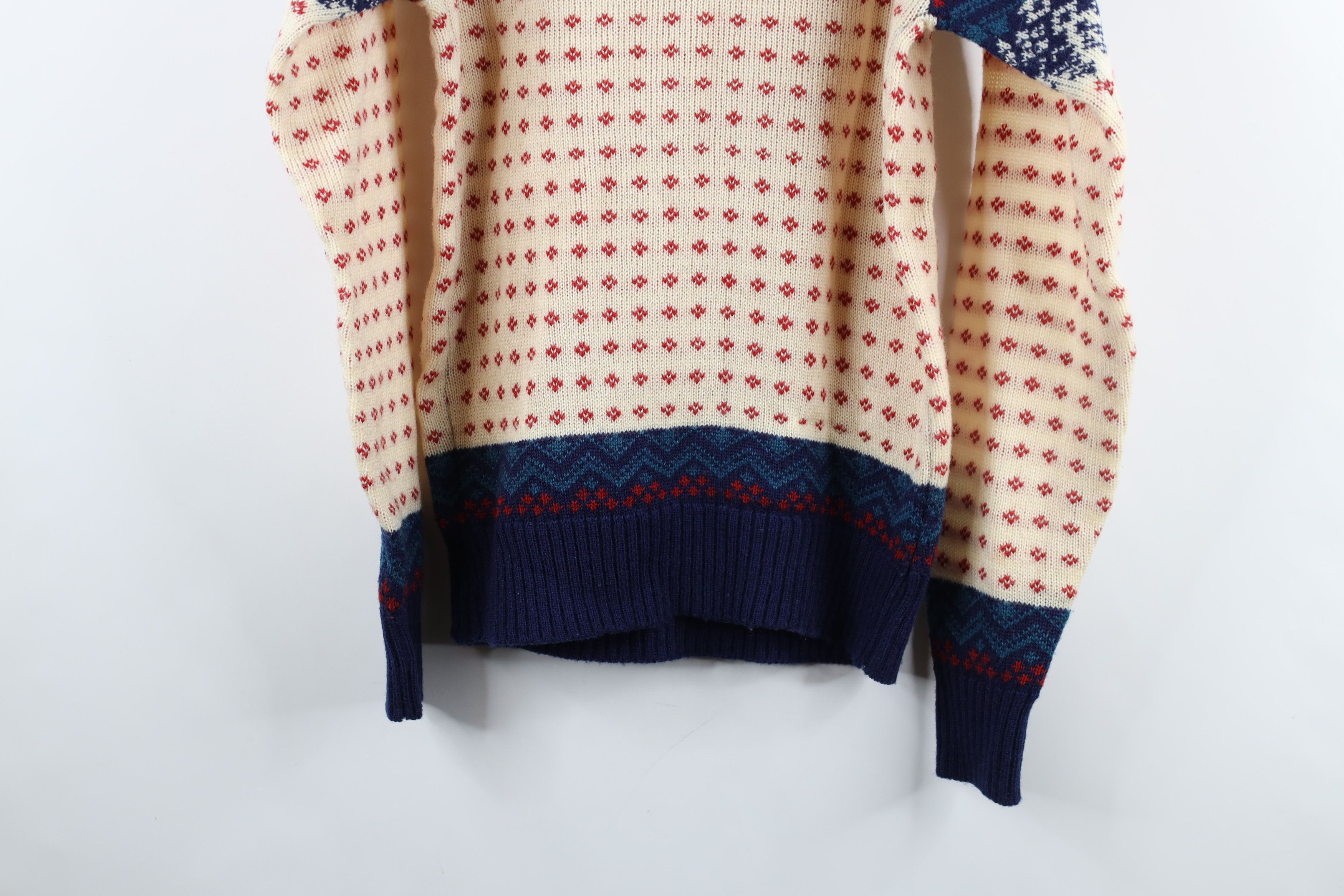 Vintage Vintage 70s Streetwear Fair Isle Knit Crewneck Sweater Size M / US 6-8 / IT 42-44 - 12 Thumbnail