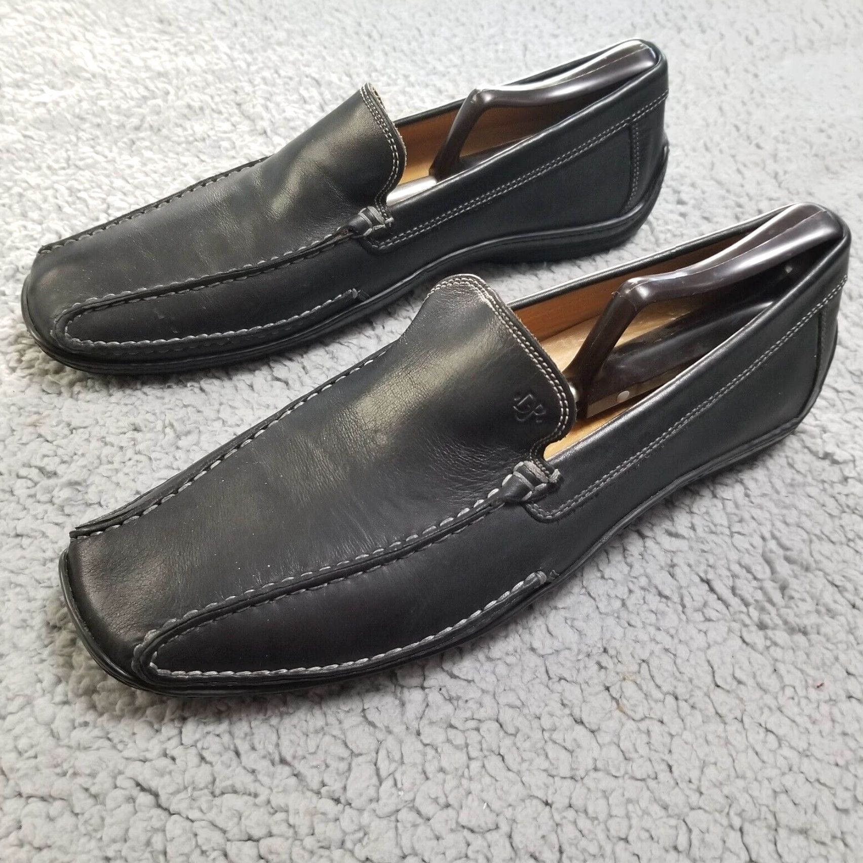 Donald Pliner DONALD J PLINER Leather Loafers Size 9.5 Black Italy Mens Size US 9.5 / EU 42-43 - 3 Thumbnail