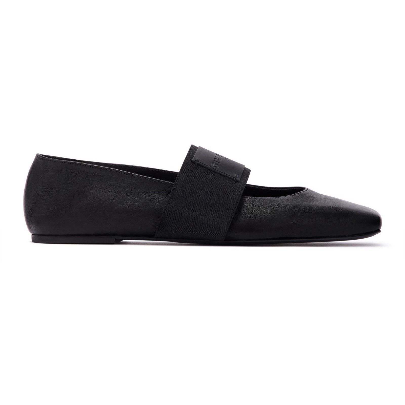 Givenchy GIVENCHY Sliced Square Black Leather Ballerina Flats New & A Size US 7 / IT 37 - 1 Thumbnail