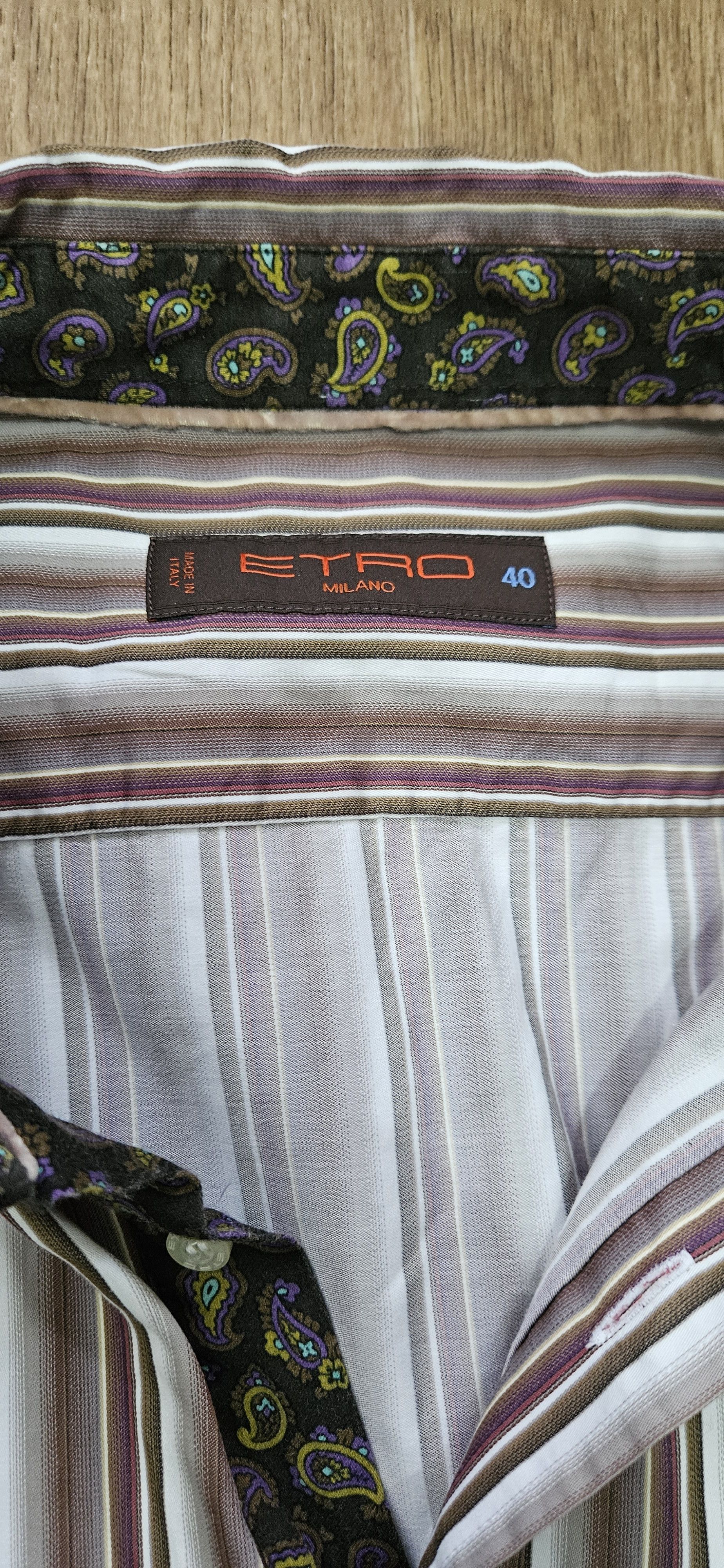 Etro Etro Milano Mens Button Down Dress Shirt Size 40 Long Size US XXS / EU 40 - 2 Thumbnail
