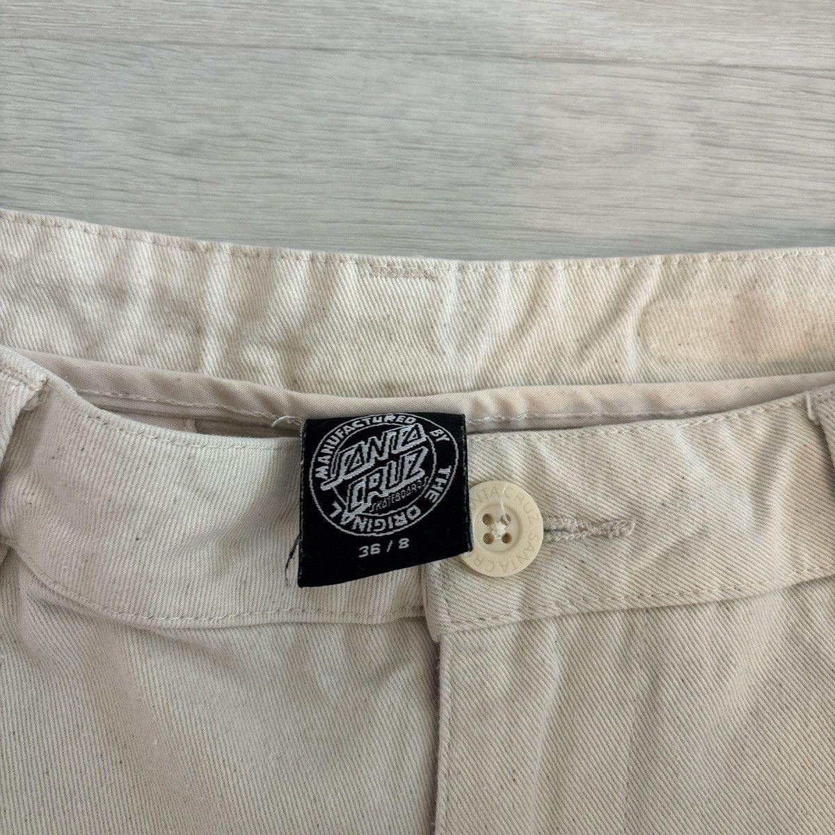 Santa Cruz Skateboards SANTA CRUZ OFF WHITE STRAIGHT LEG PANTS Size US 32 / EU 48 - 3 Thumbnail