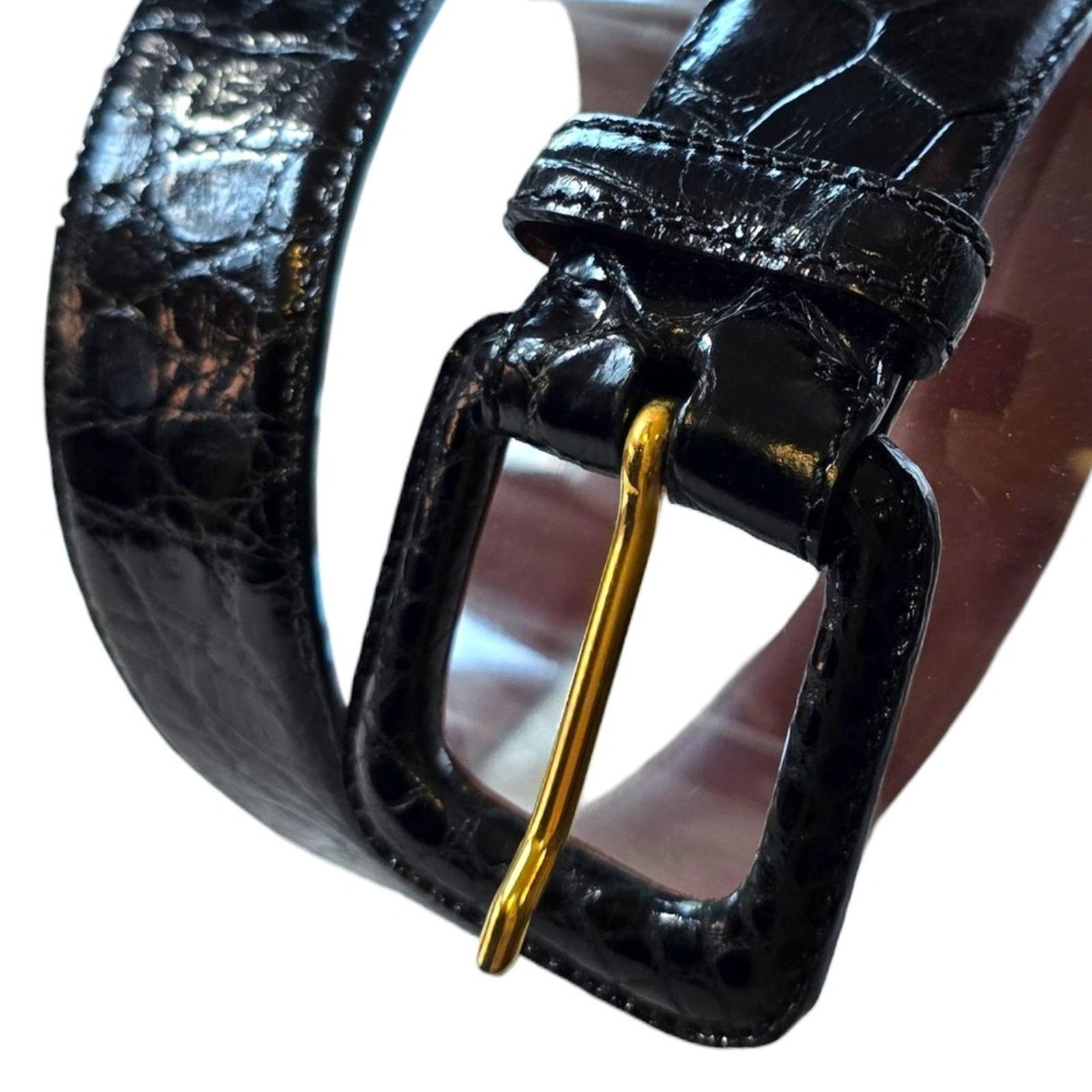 Ralph Lauren Ralph Lauren Genuine American Alligator‎ Leather Belt 30 Size 30 - 1 Thumbnail