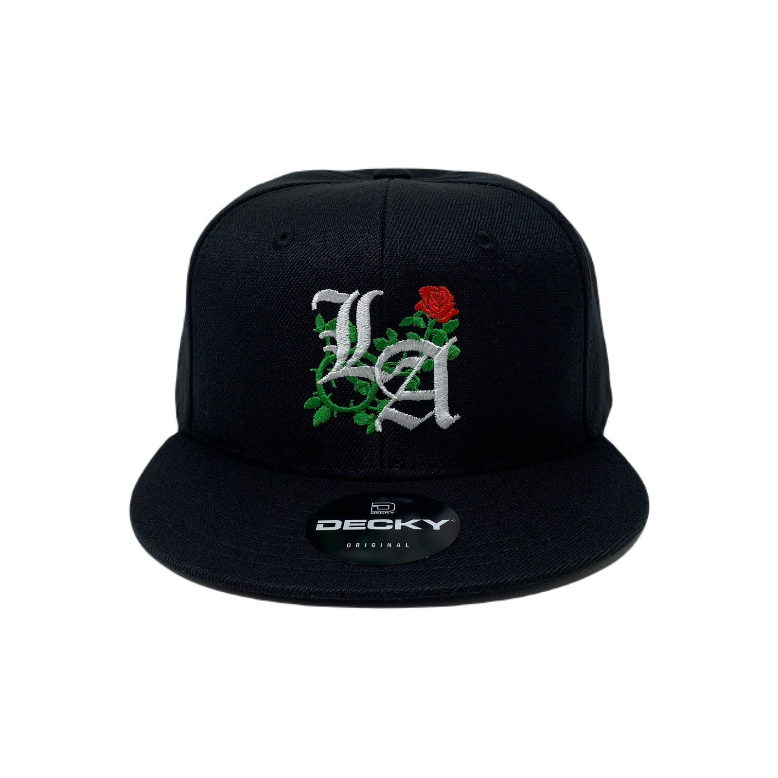 Other Los Angeles Old English Rose Snapback Hat All Black Size ONE SIZE - 2 Thumbnail