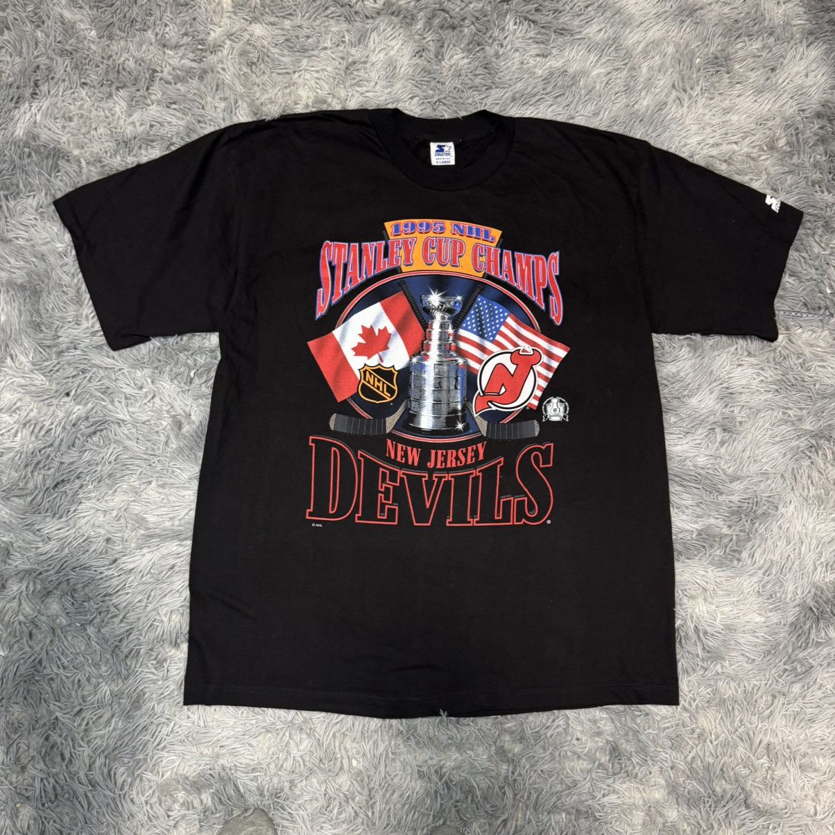 Starter Vintage 1995 Starter New Jersey Devils Stanley Cup Champions Size US XL / EU 56 / 4 - 1 Thumbnail