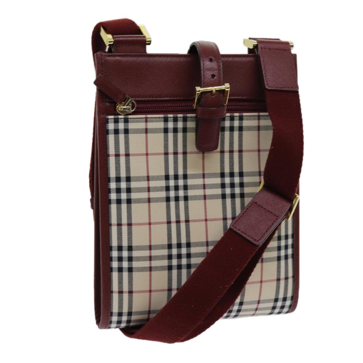 Burberry Vintage Check Beige Canvas Shoulder Bag (Pre-Owned) Size ONE SIZE - 1 Thumbnail