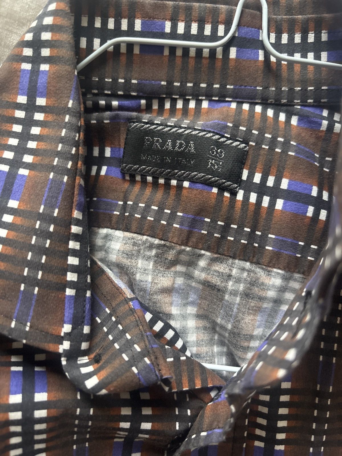 Prada PRADA CHECK SHIRT 39 /15 1/2 Size US M / EU 48-50 / 2 - 4 Thumbnail