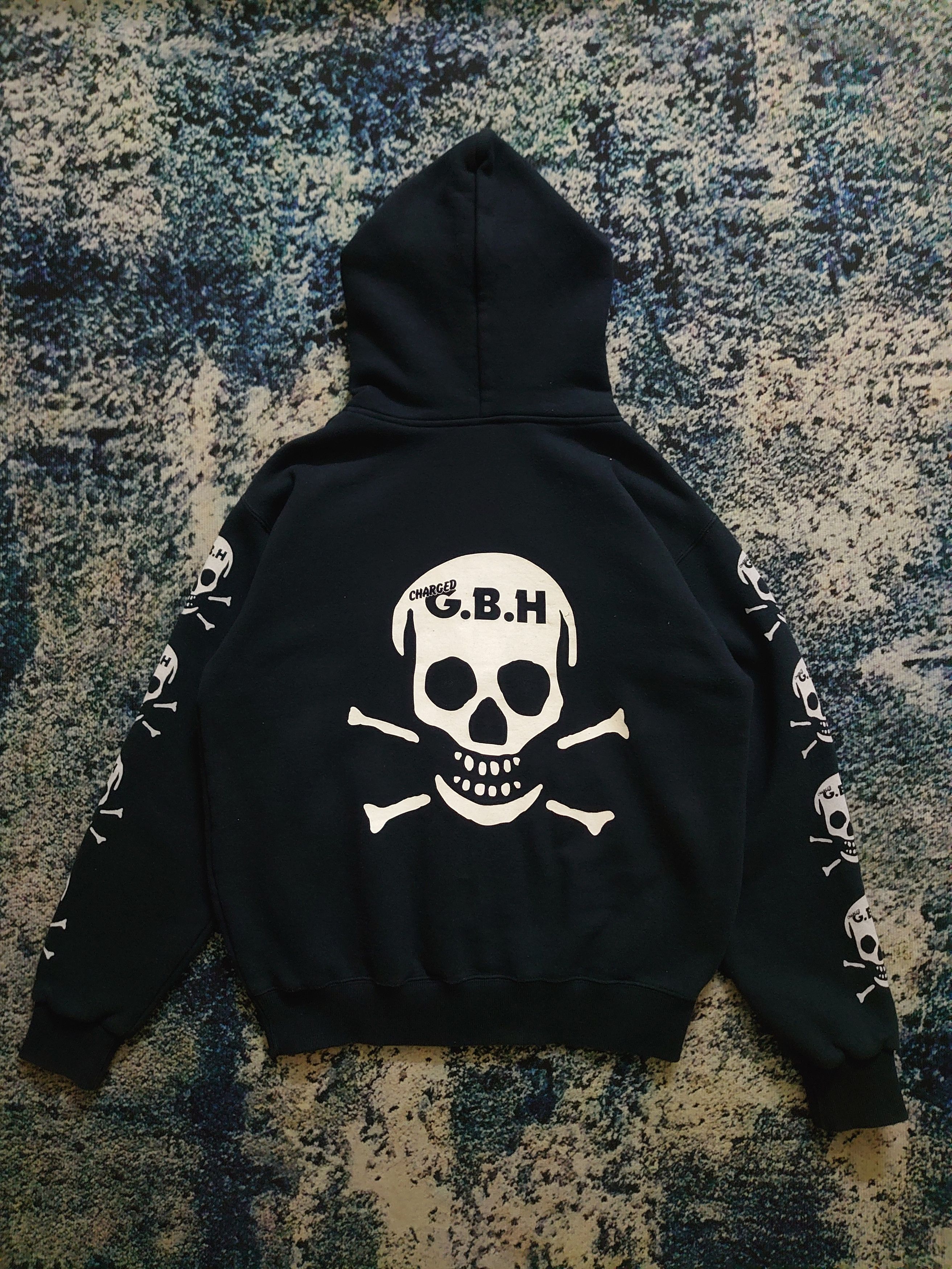 Vintage Vtg Charged GBH sleeve logo punk rock band hoodie Size US S / EU 44-46 / 1 - 1 Thumbnail