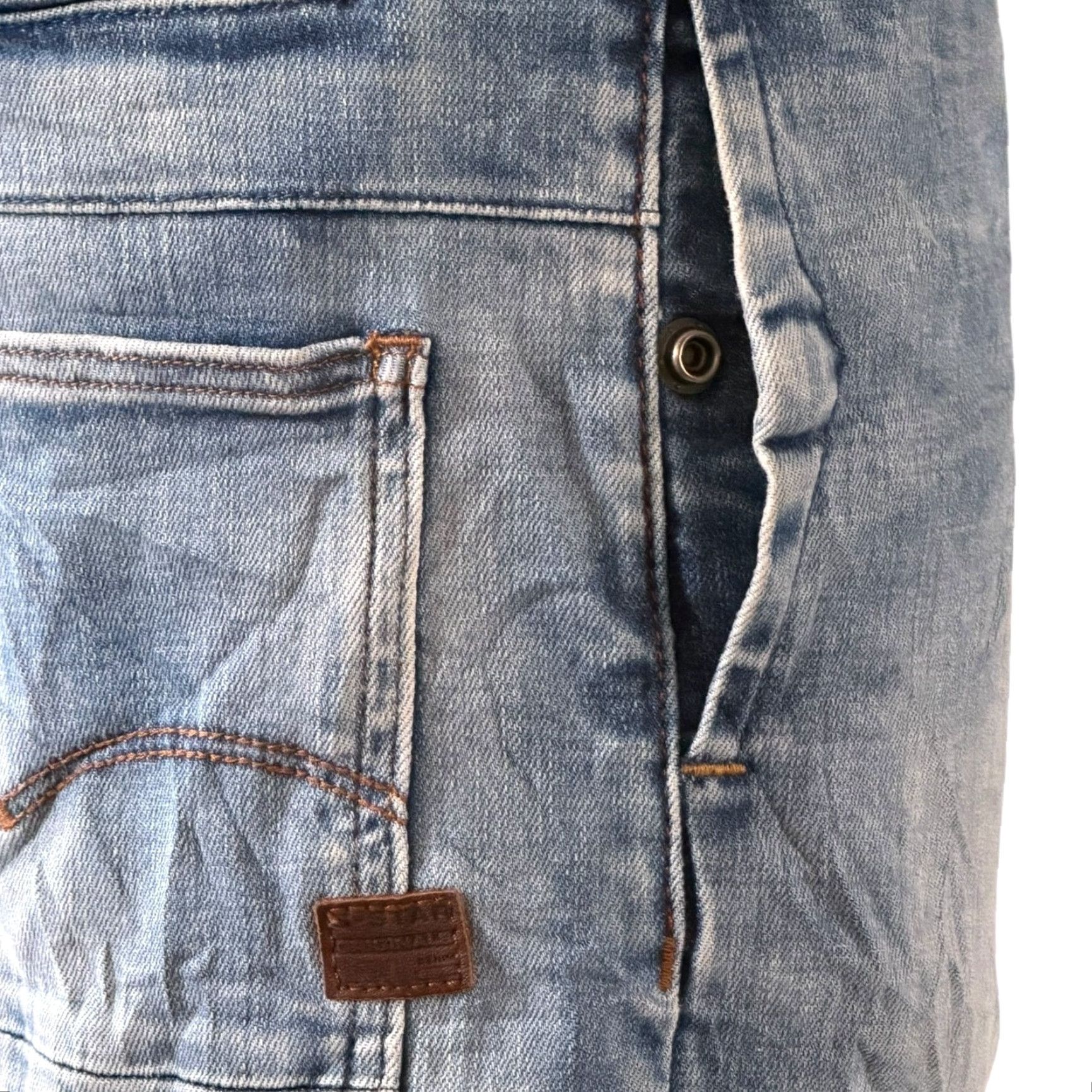 G-Star G-Star RAW D-Staq 3D Slim Jeans Blue Denim W32 L27 Zip Fly Mens Jeans 5-Pocket Design Slim Fit 3D 1990s Style Size US 32 / EU 48 - 7 Thumbnail
