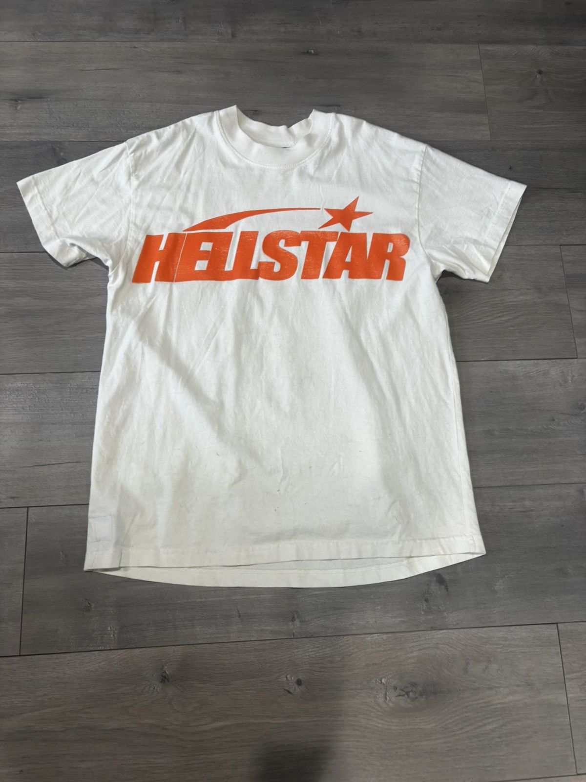 HELLSTAR Helstar white and orange cotton t-shirt Size US XS / EU 42 / 0 - 1 Thumbnail